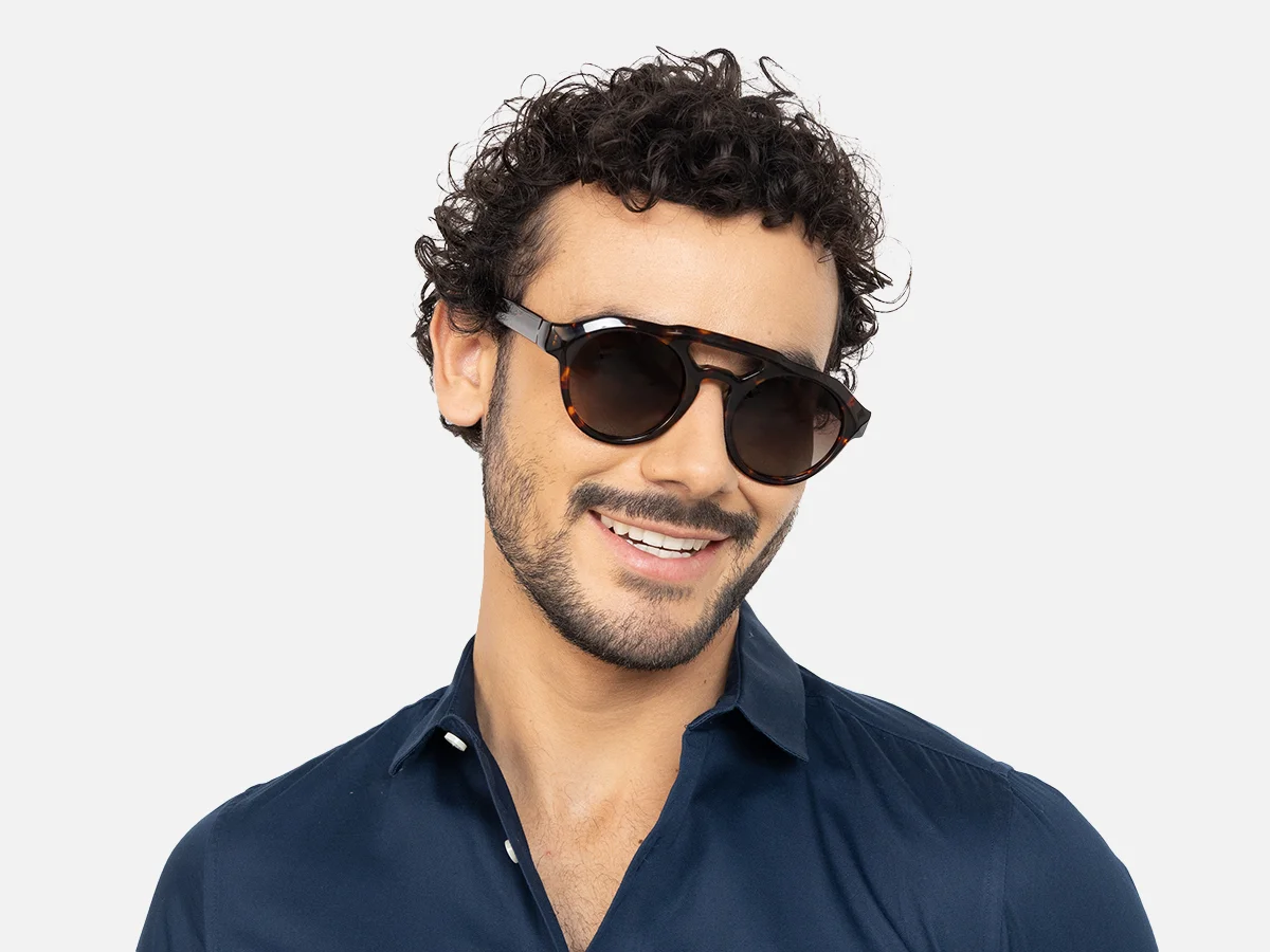 Tortoiseshell Pilot Sunglasses-41