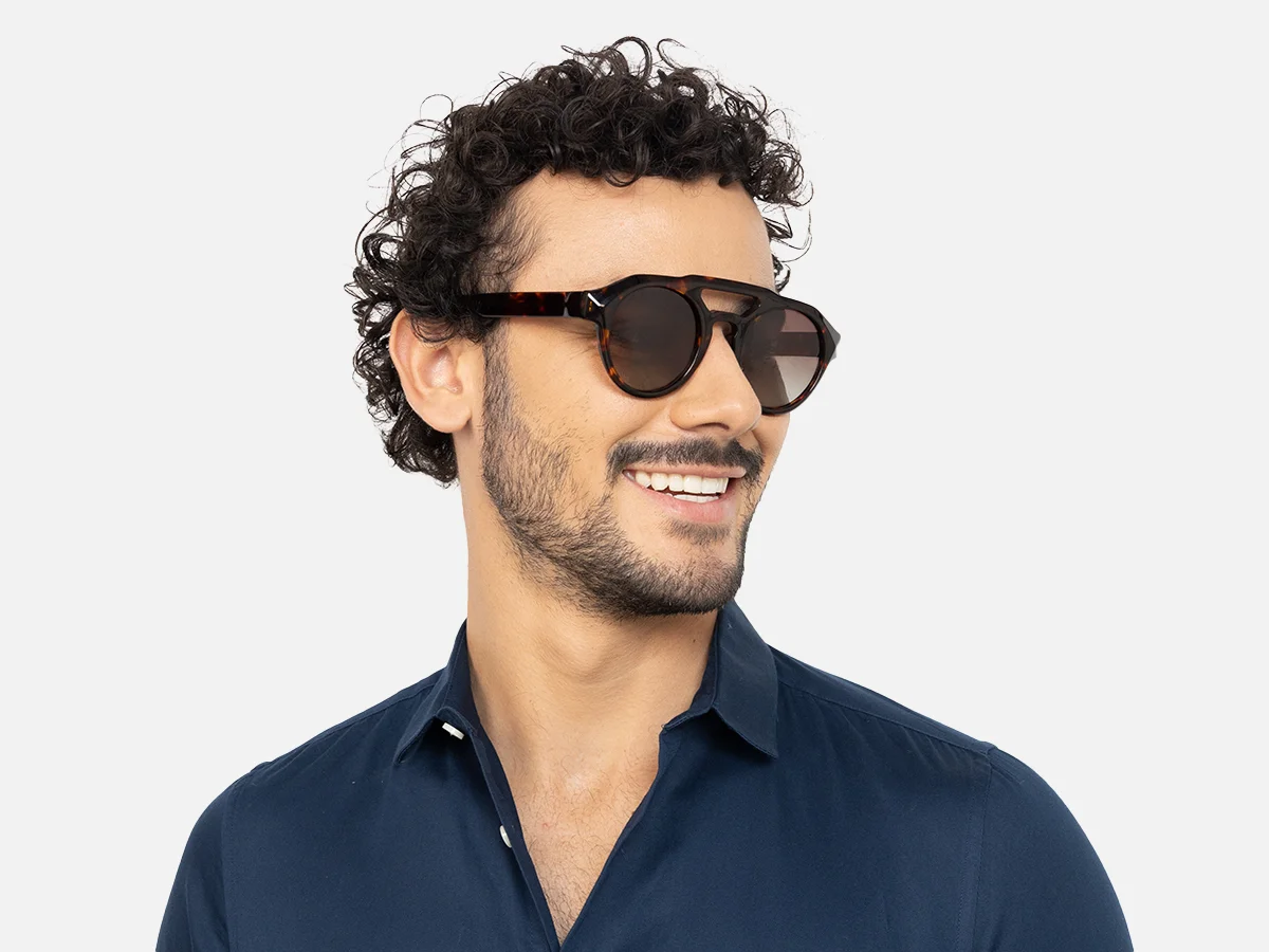 Tortoiseshell Pilot Sunglasses-43