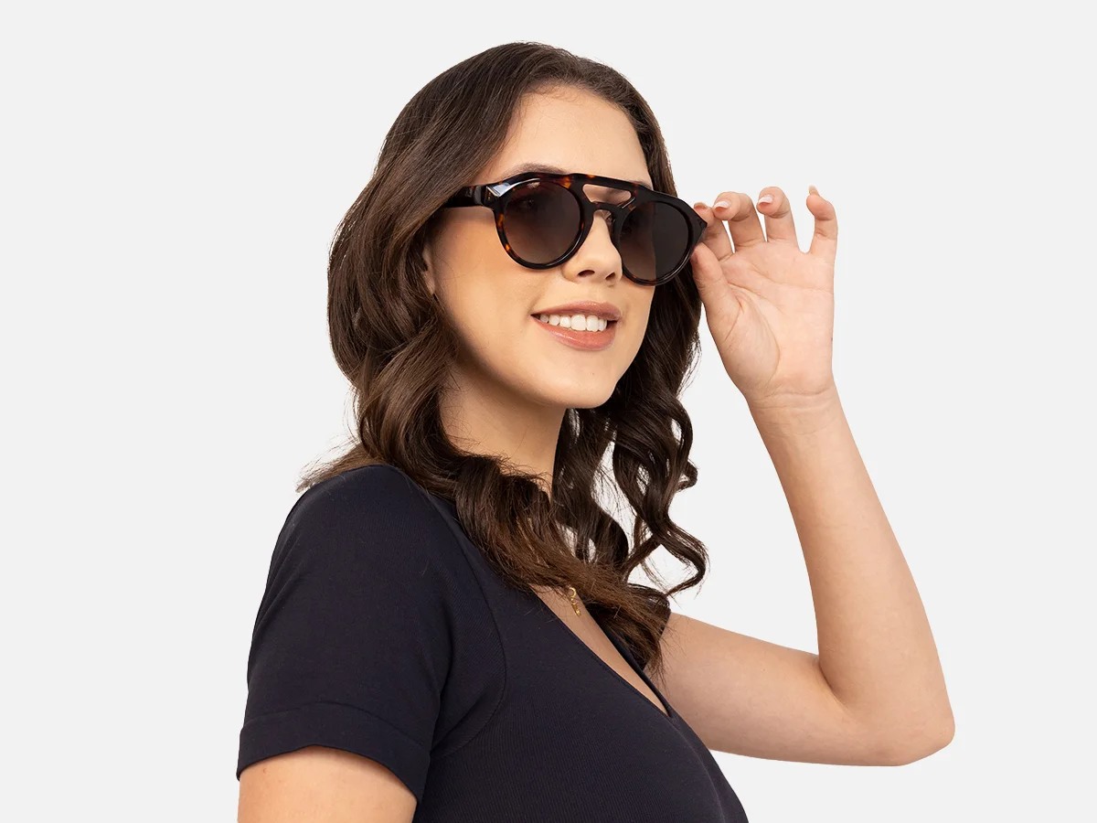 Tortoiseshell Pilot Sunglasses-54