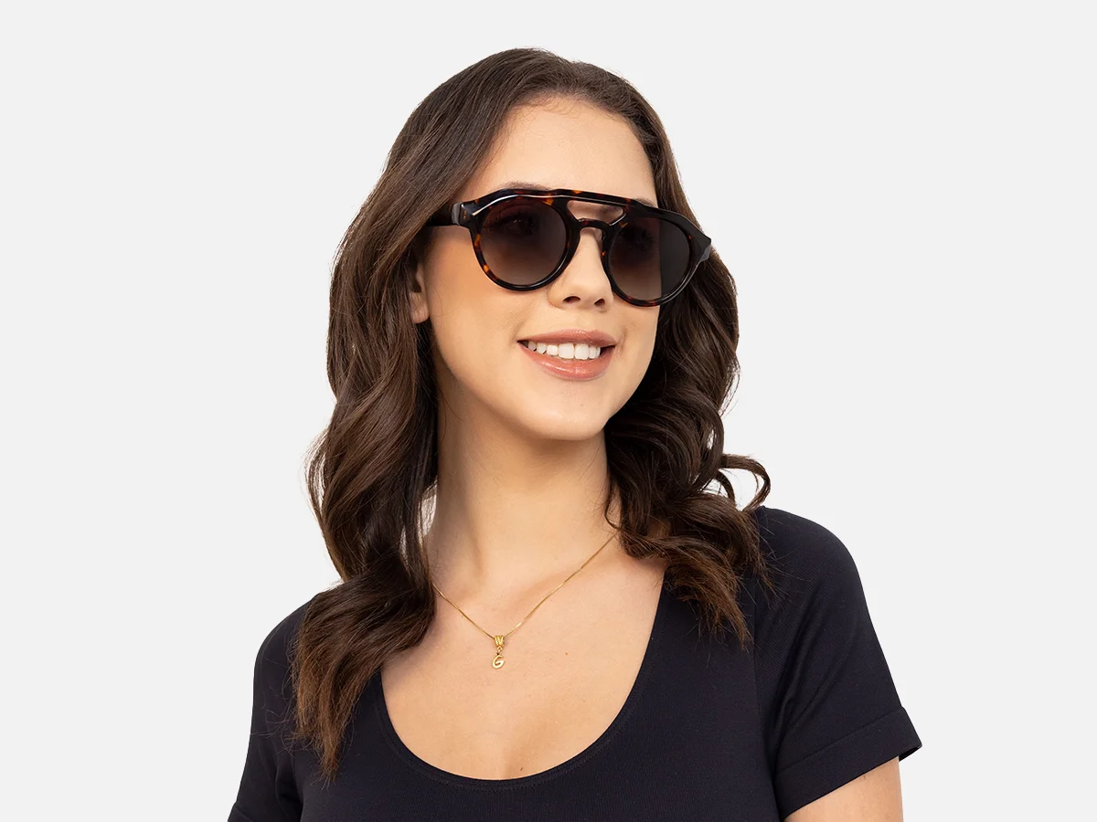 Tortoiseshell Pilot Sunglasses-53