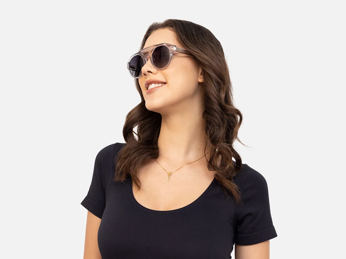 Clear Pilot Sunglasses-52