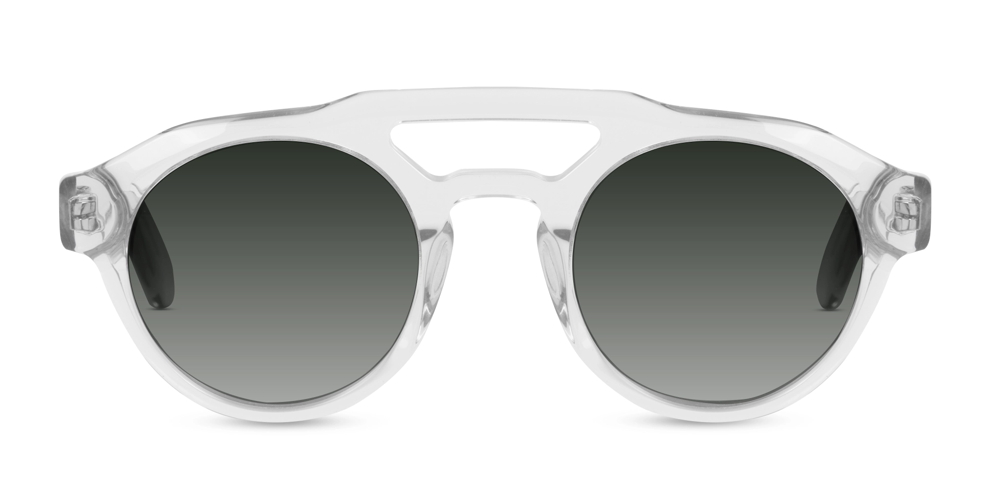 Clear Pilot Sunglasses-1