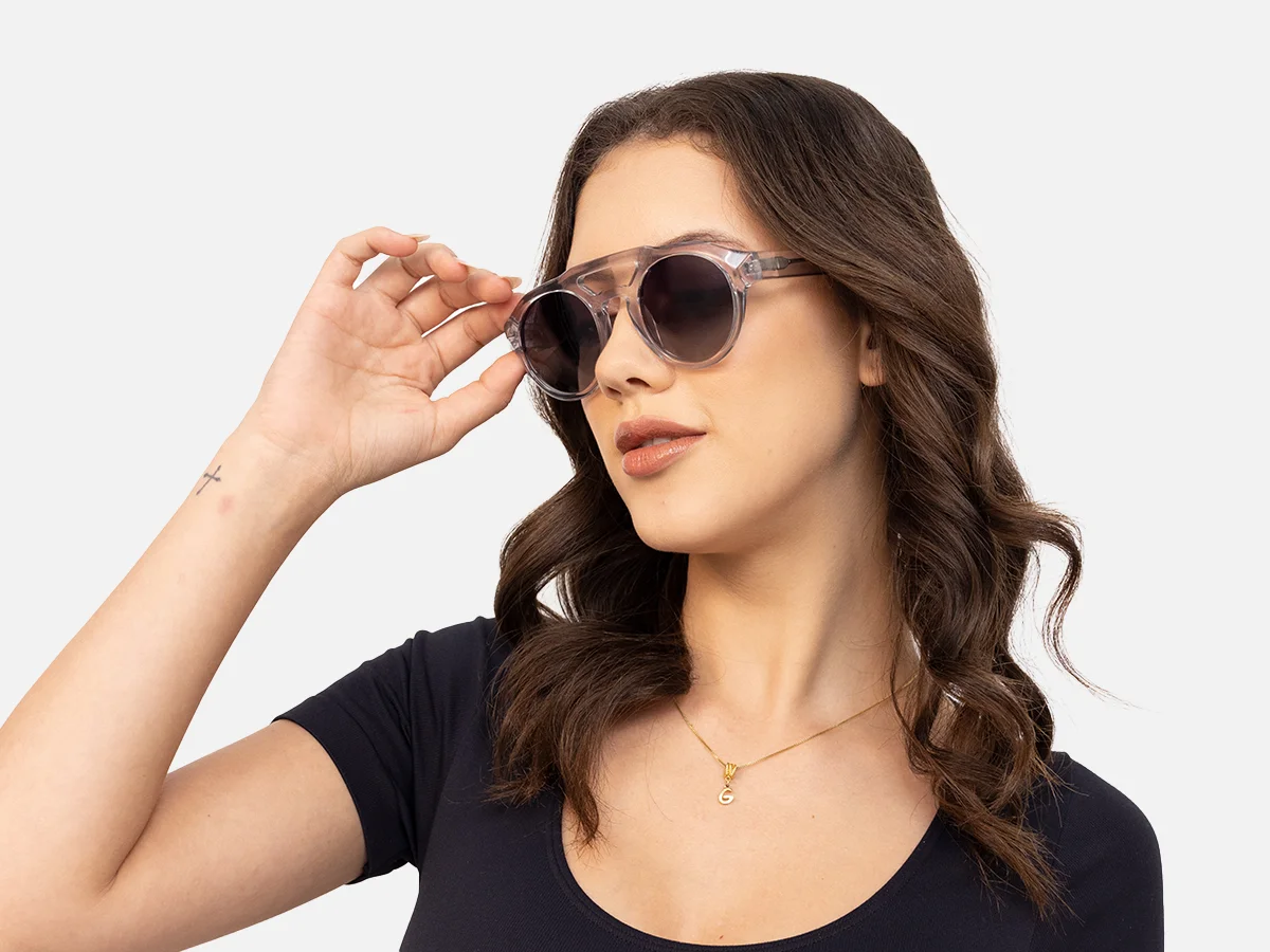 Clear Pilot Sunglasses-54