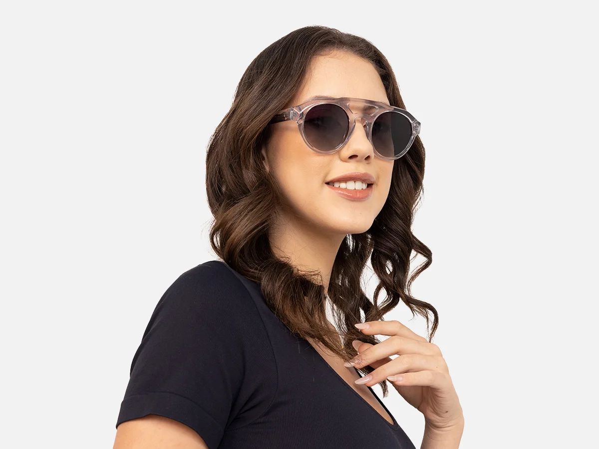 Clear Pilot Sunglasses-53