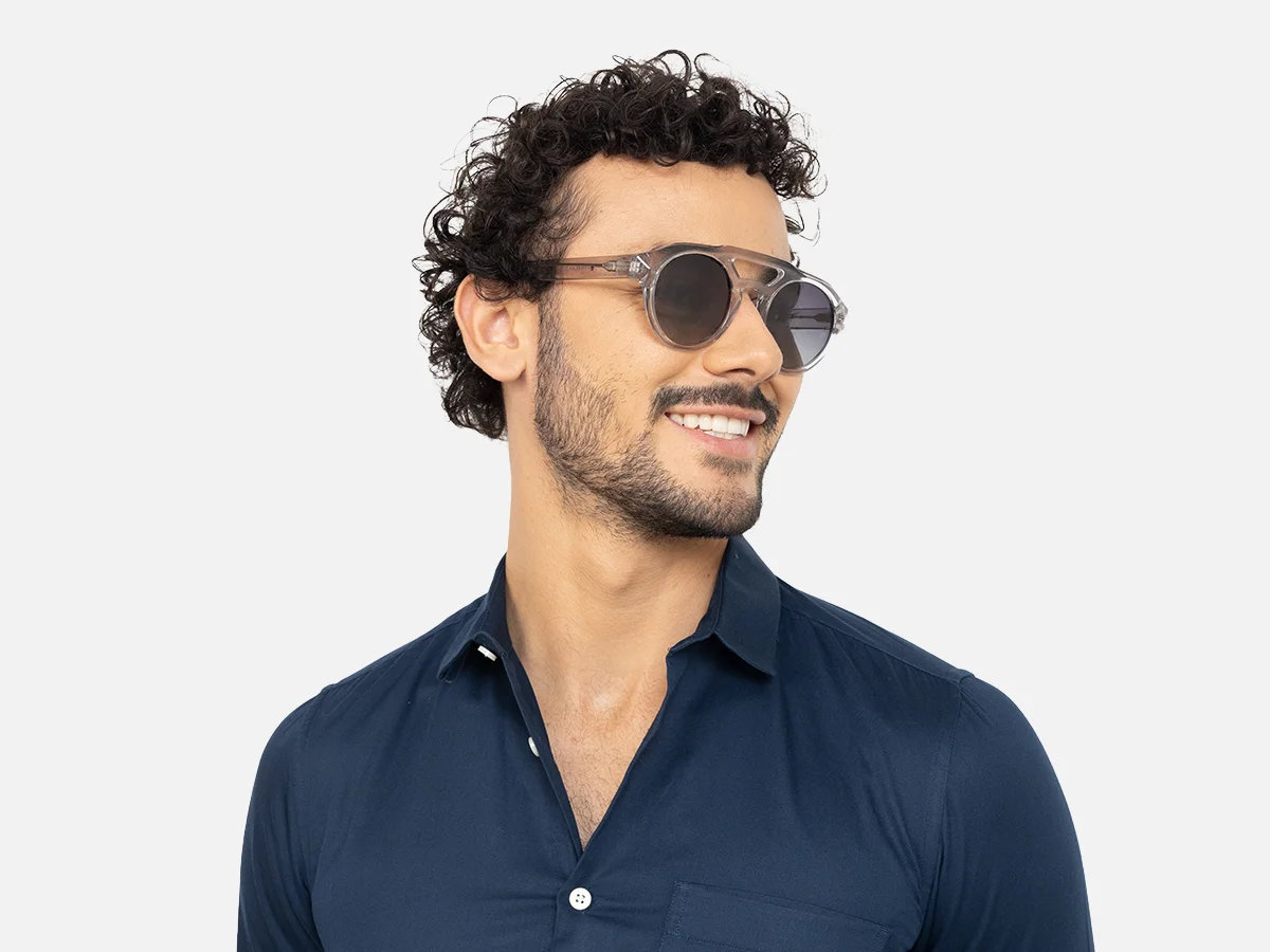 Clear Pilot Sunglasses-43