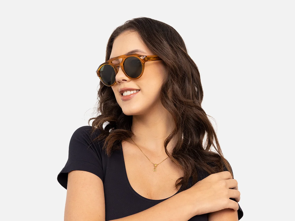 Brown Pilot Shades-52