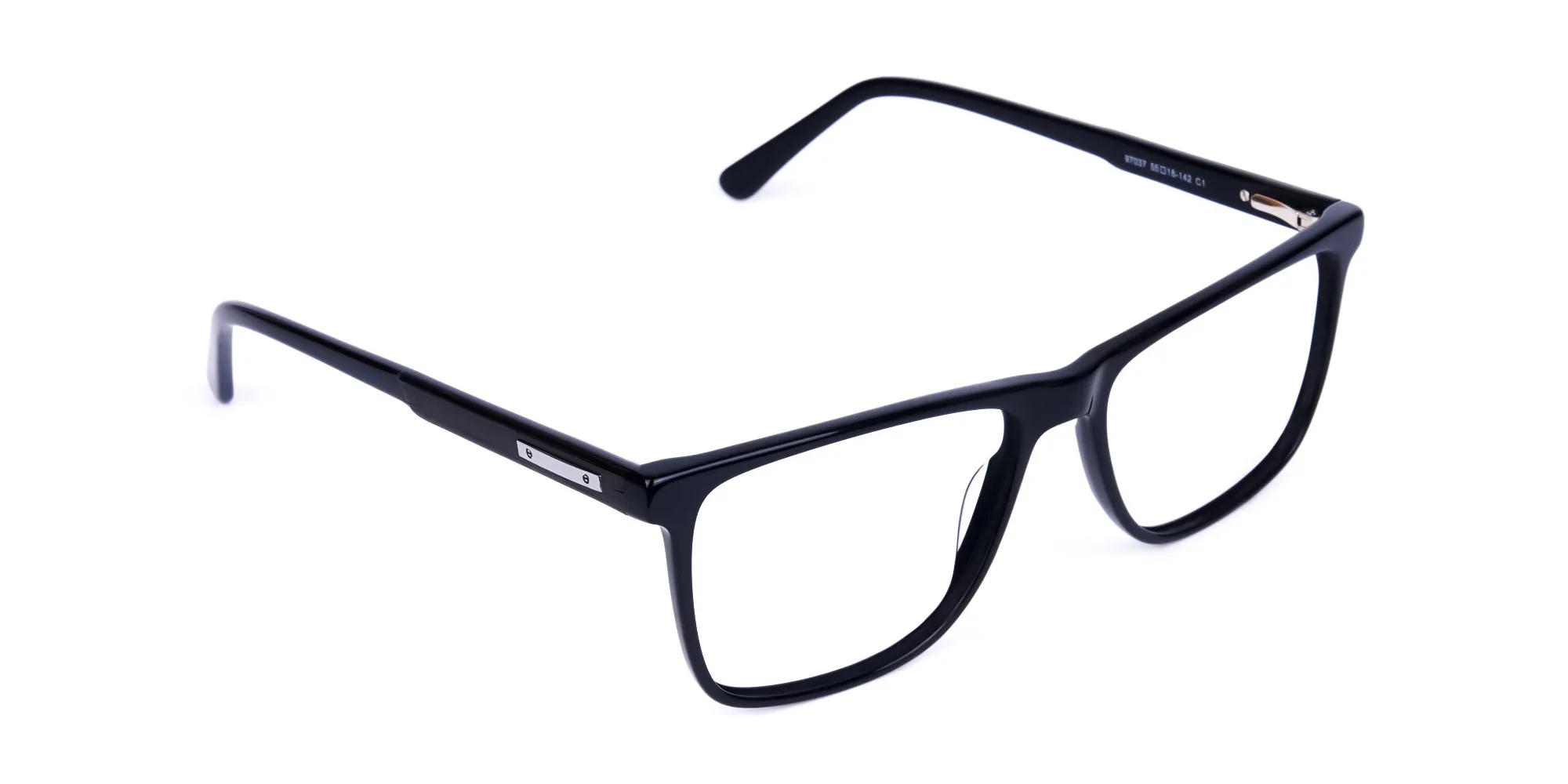 Acetate full rim rectangle frames in Black – BLACKLEY 1 by Tom Archer