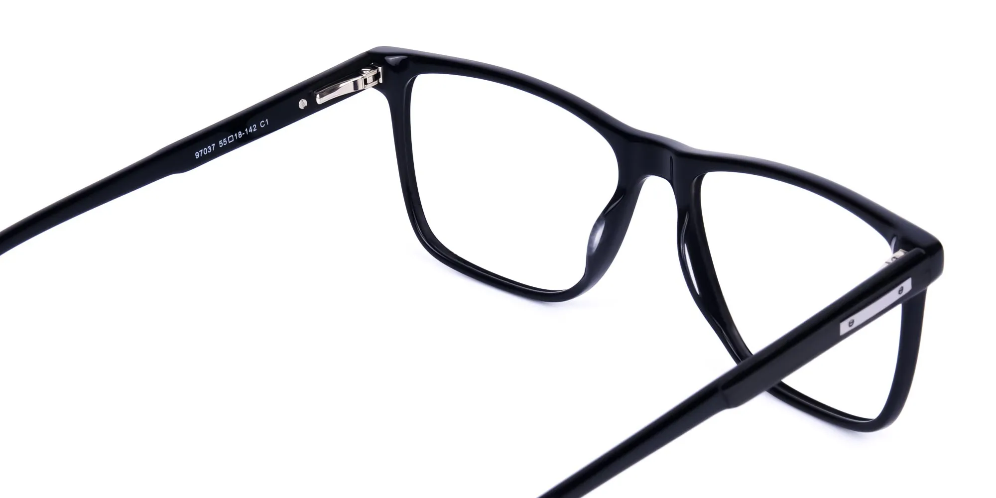 BLACKLEY 1 large rectangle eyeglasses with spring hinges, 55-18-142 fit