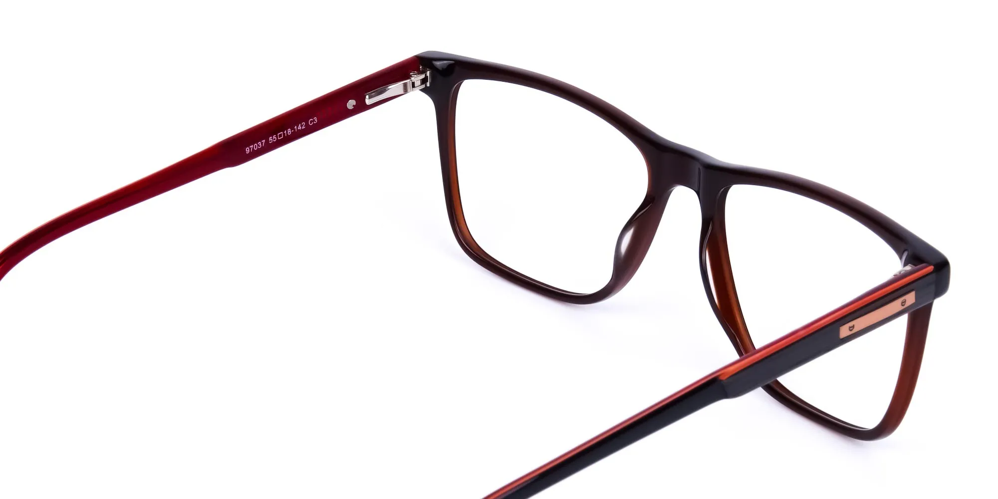 BLACKLEY 3 large rectangle eyeglasses with spring hinges, 55-18-142 fit