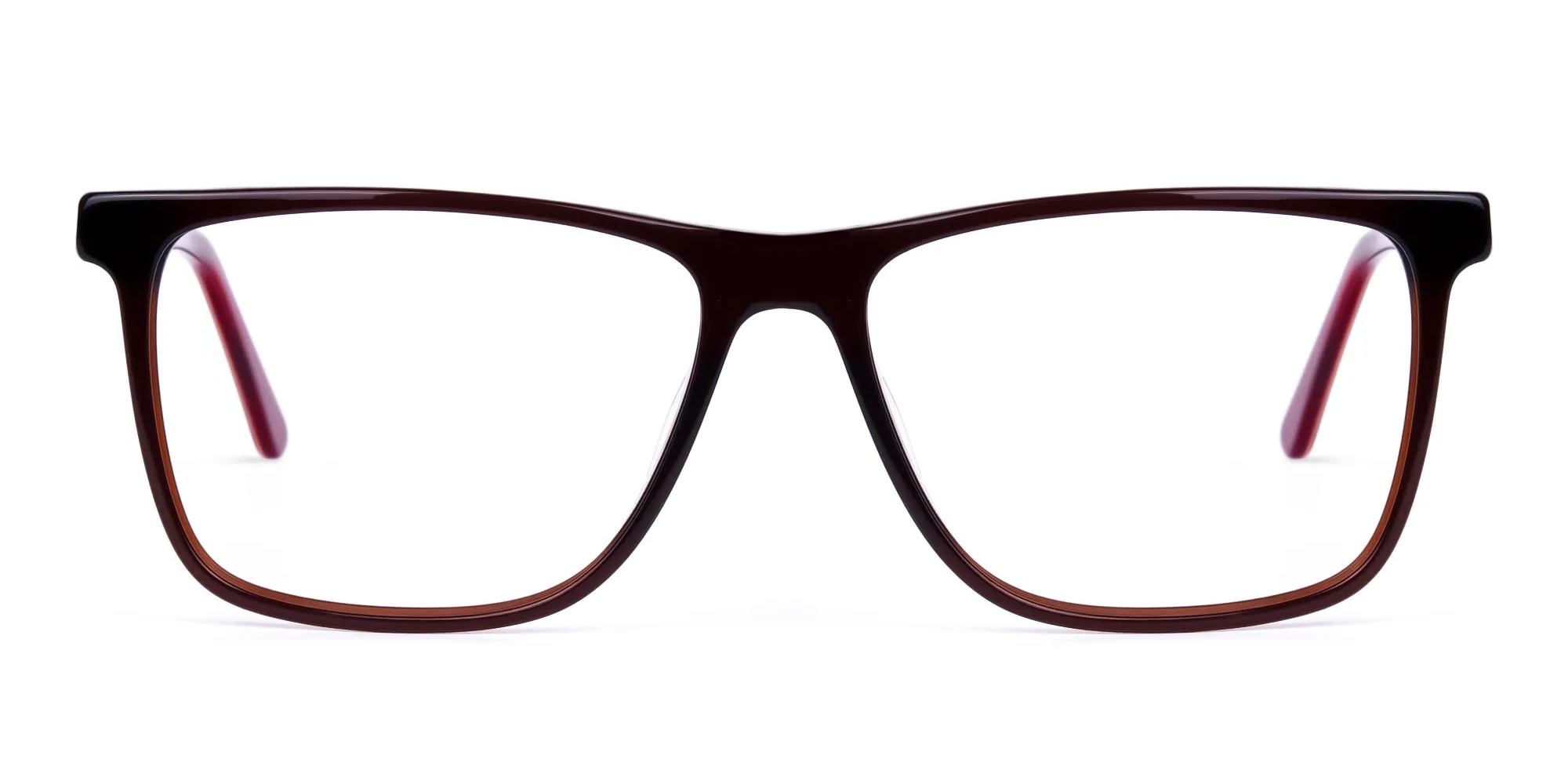 BLACKLEY 3 Flatop Dark Brown rectangle eyewear, large full rim fit