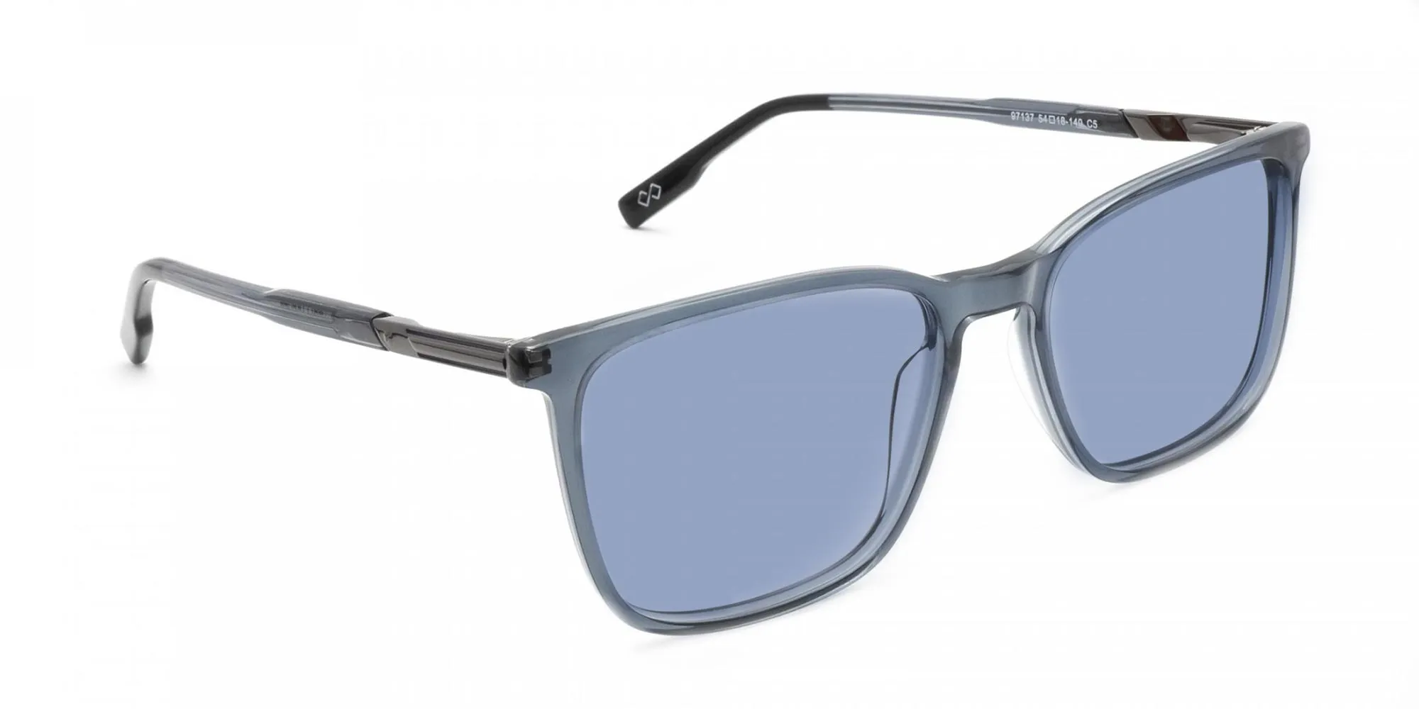 Crystal Grey Rectangular Sunglasses-2