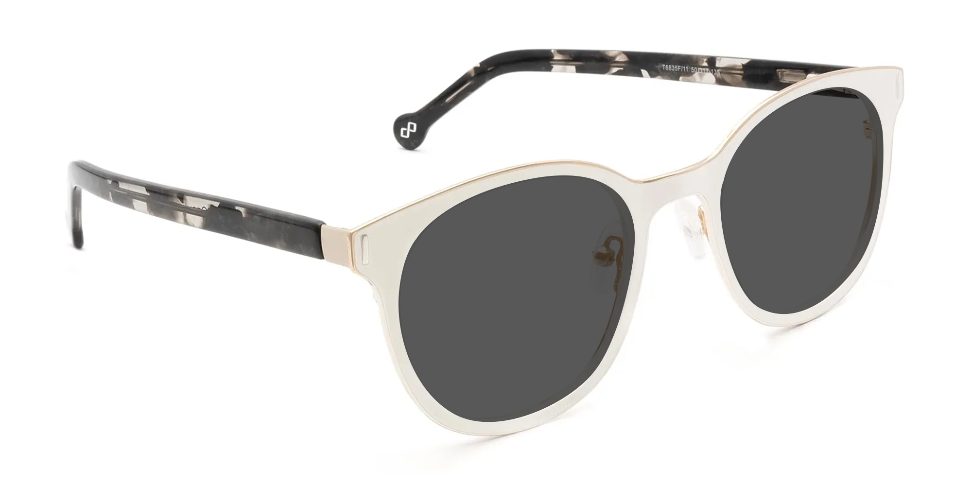 White Round Sunglasses-2