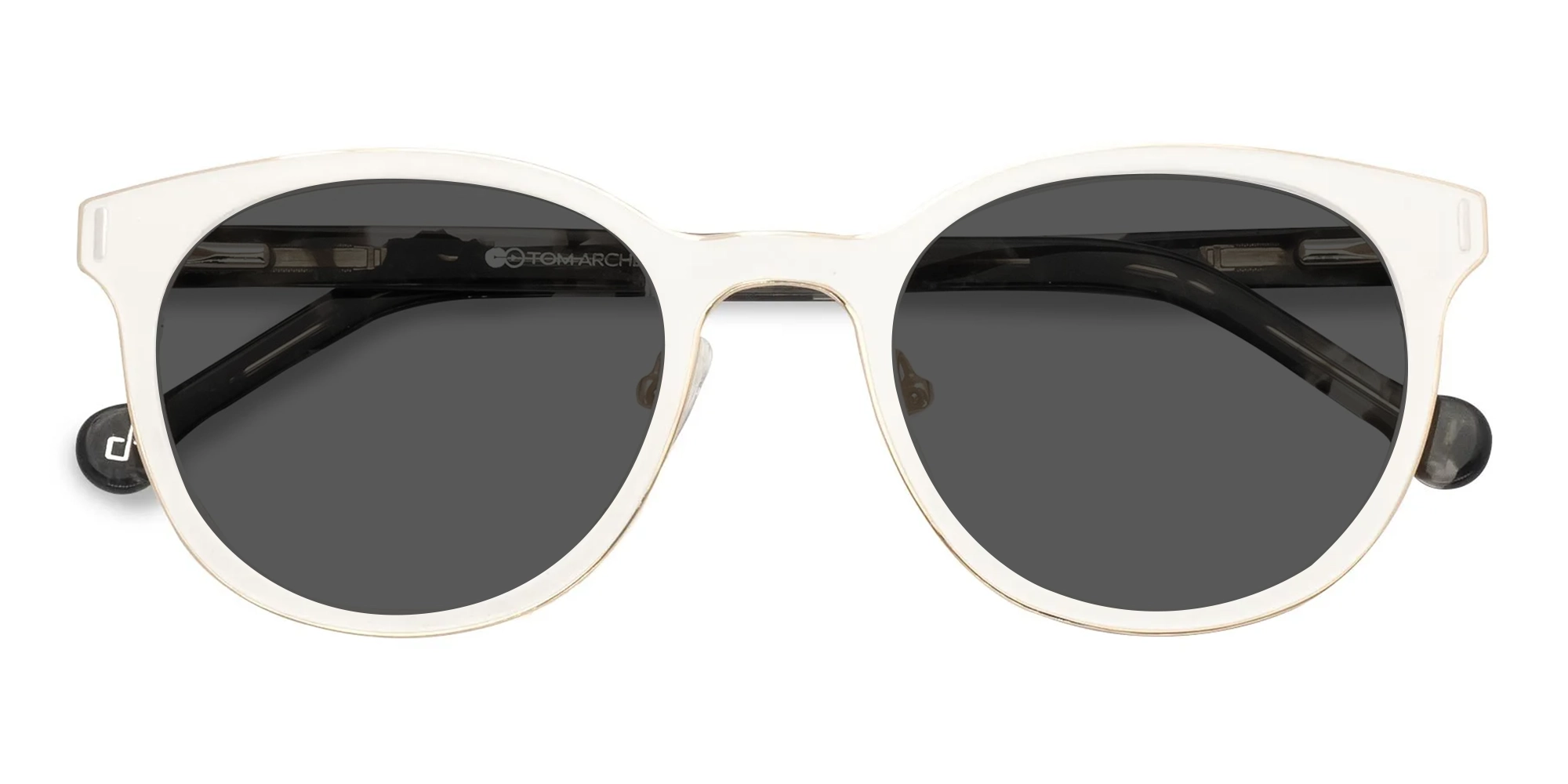 White Round Sunglasses-4