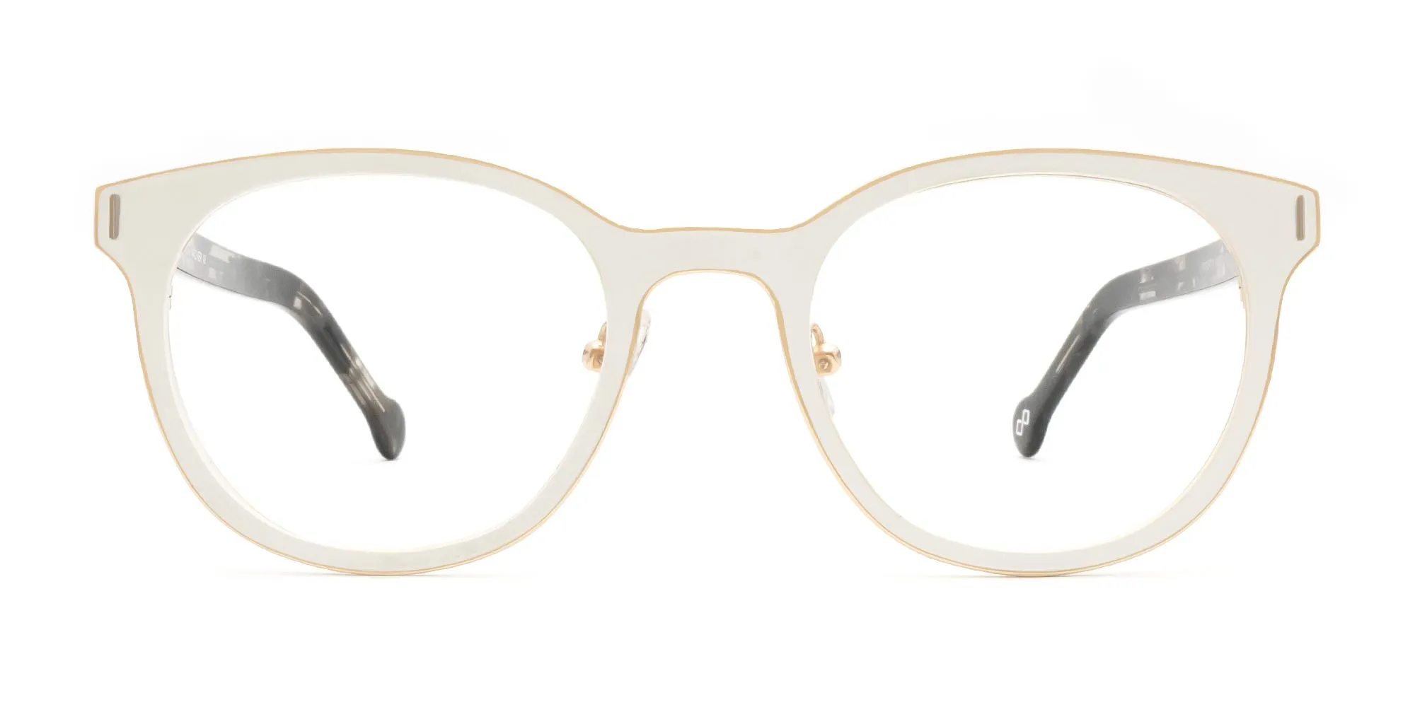 White Round Glasses-2 White Round Glasses-2