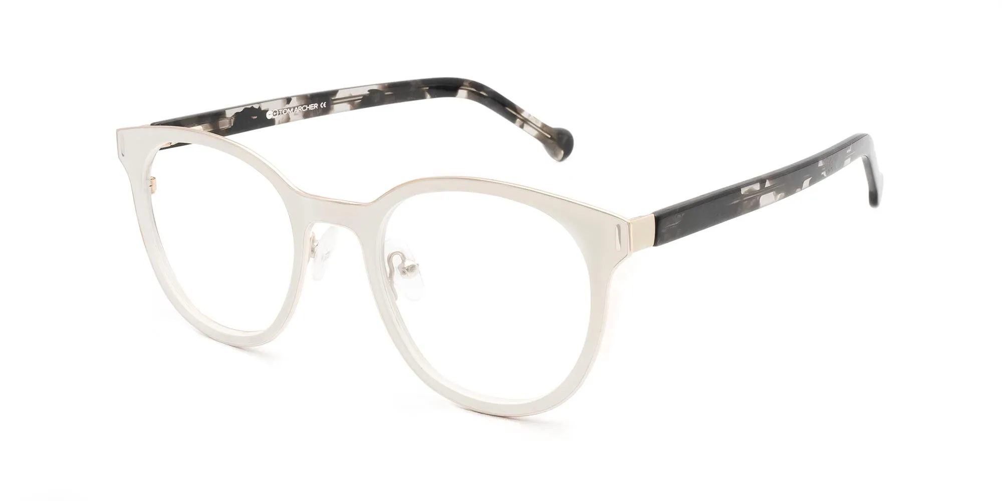 White Round Glasses-2 White Round Glasses-2