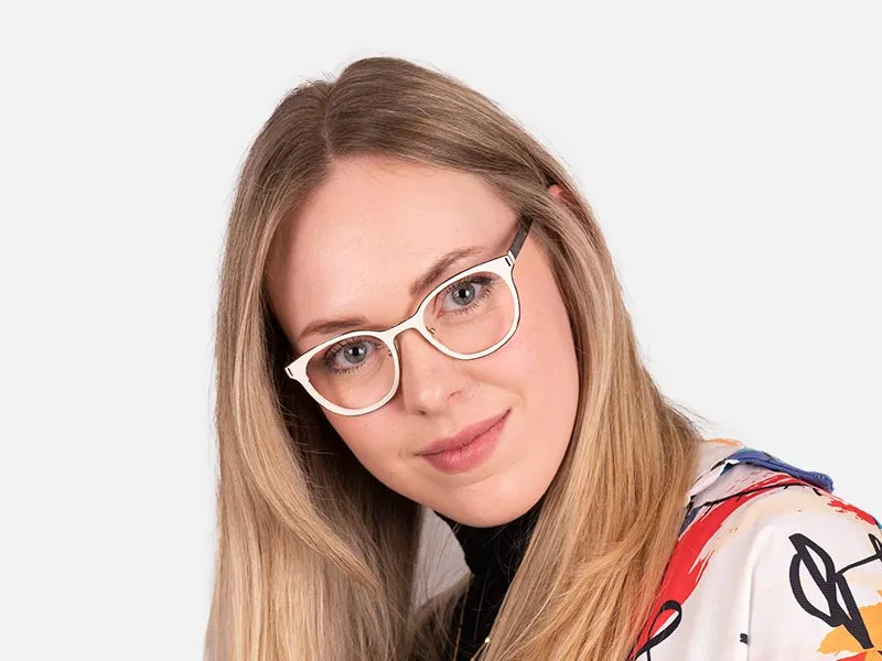 White Round Glasses-2