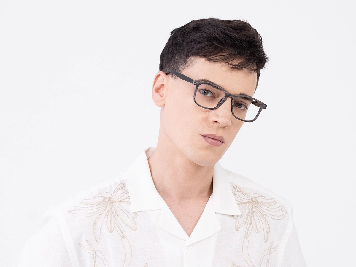 Slate Grey Pine Wooden Frame Eyeglasses 42