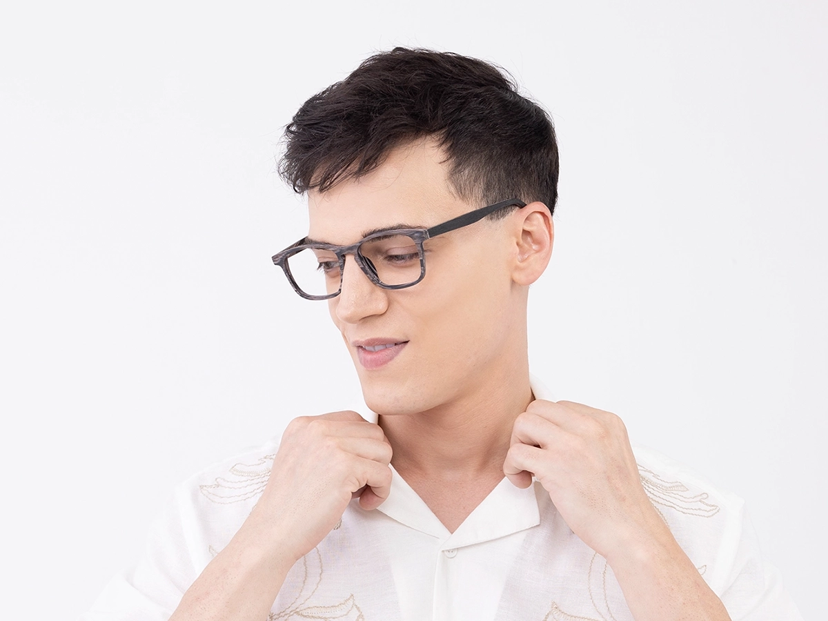 Slate Grey Pine Wooden Frame Eyeglasses 43