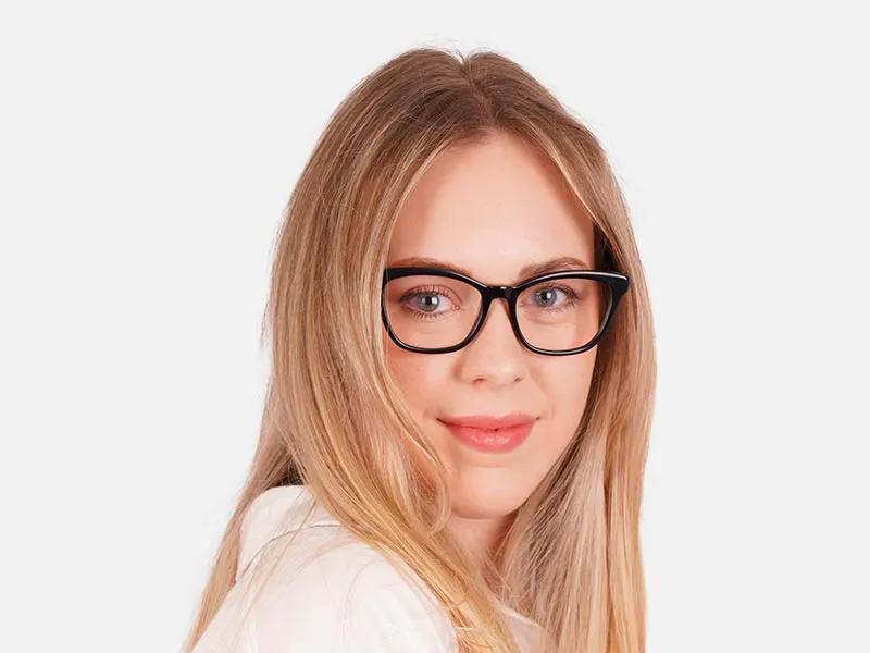 Black Cat Eye Shape Glasses-2