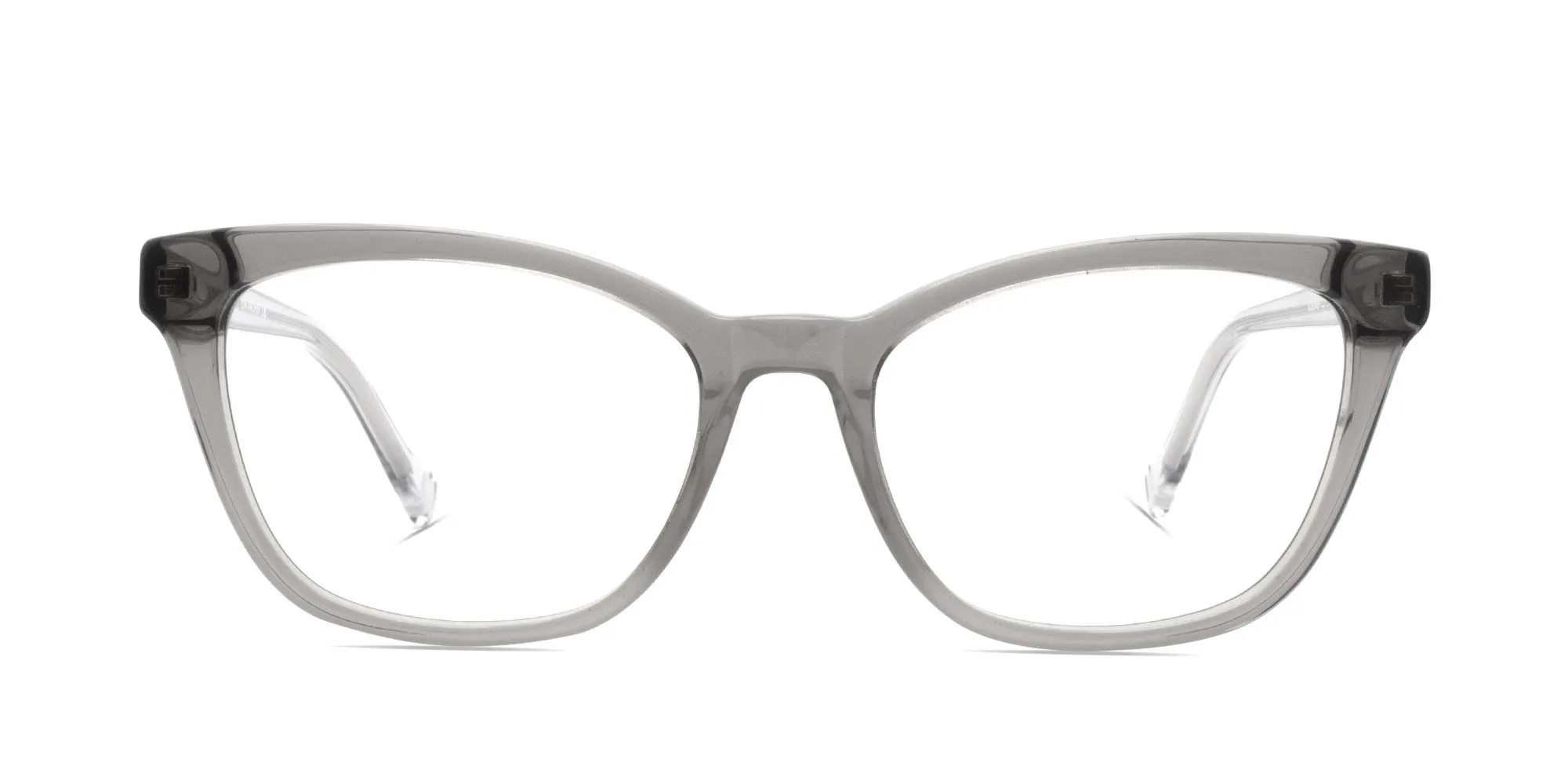 Crystal Charcoal Grey Cat Eye Spectacles-2 Crystal Charcoal Grey Cat Eye Spectacles-2