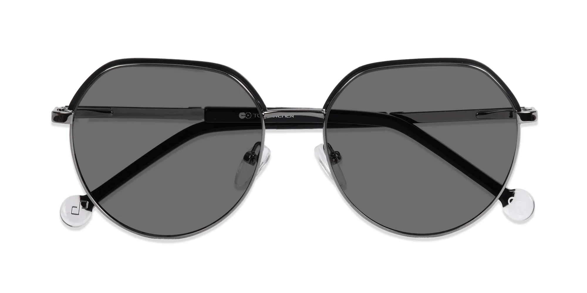 Geometric Grey Tint Sunglasses-4