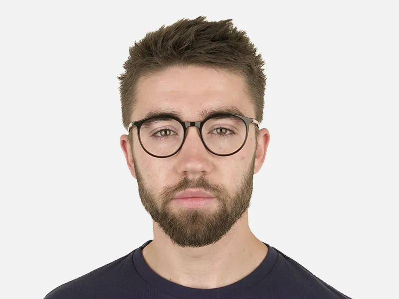 Designer Dark Brown Acetate Eyeglasses in Round - 2