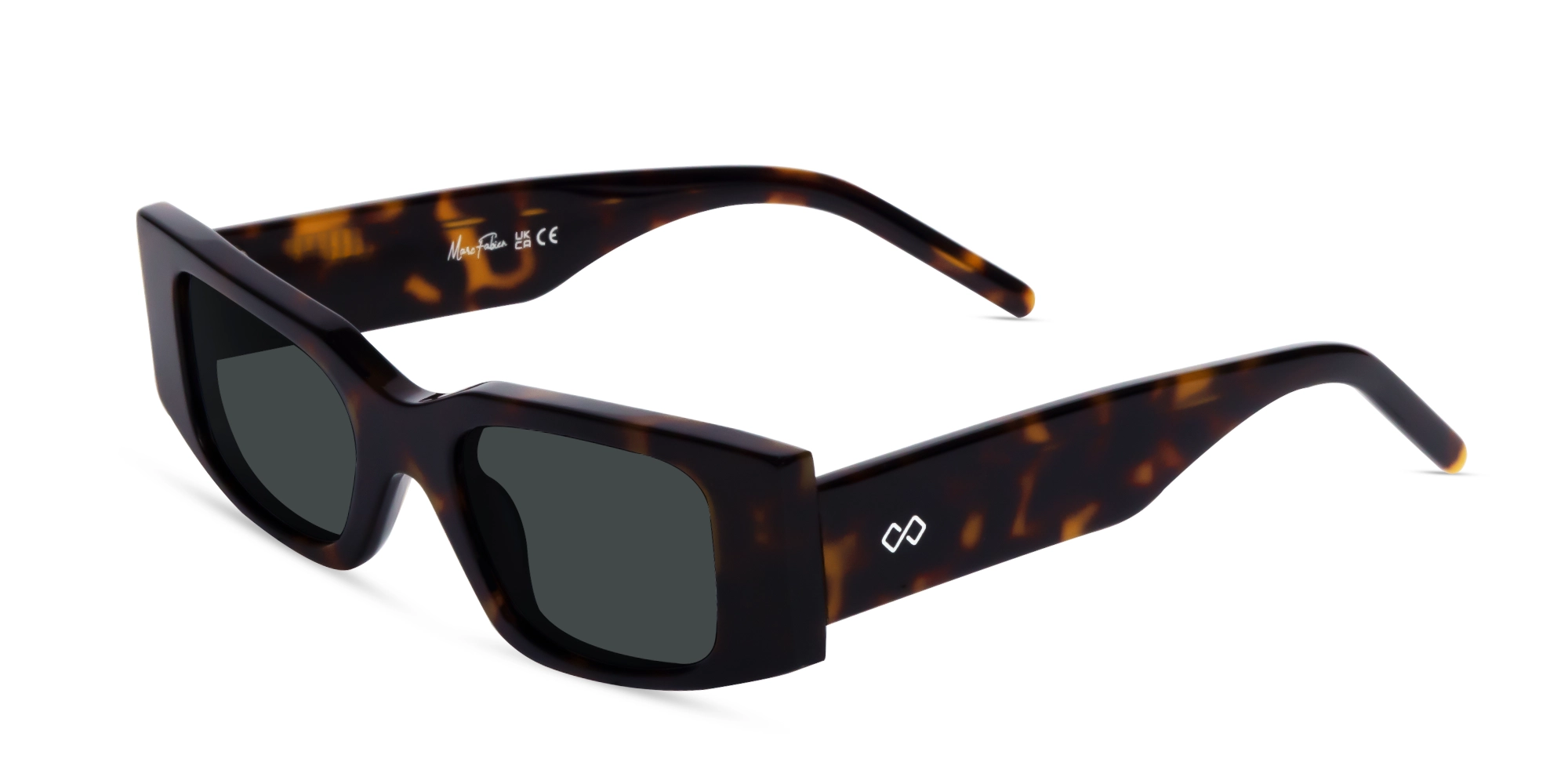 Rectangle Frame With Dark Grey Tint Sunglasses-3