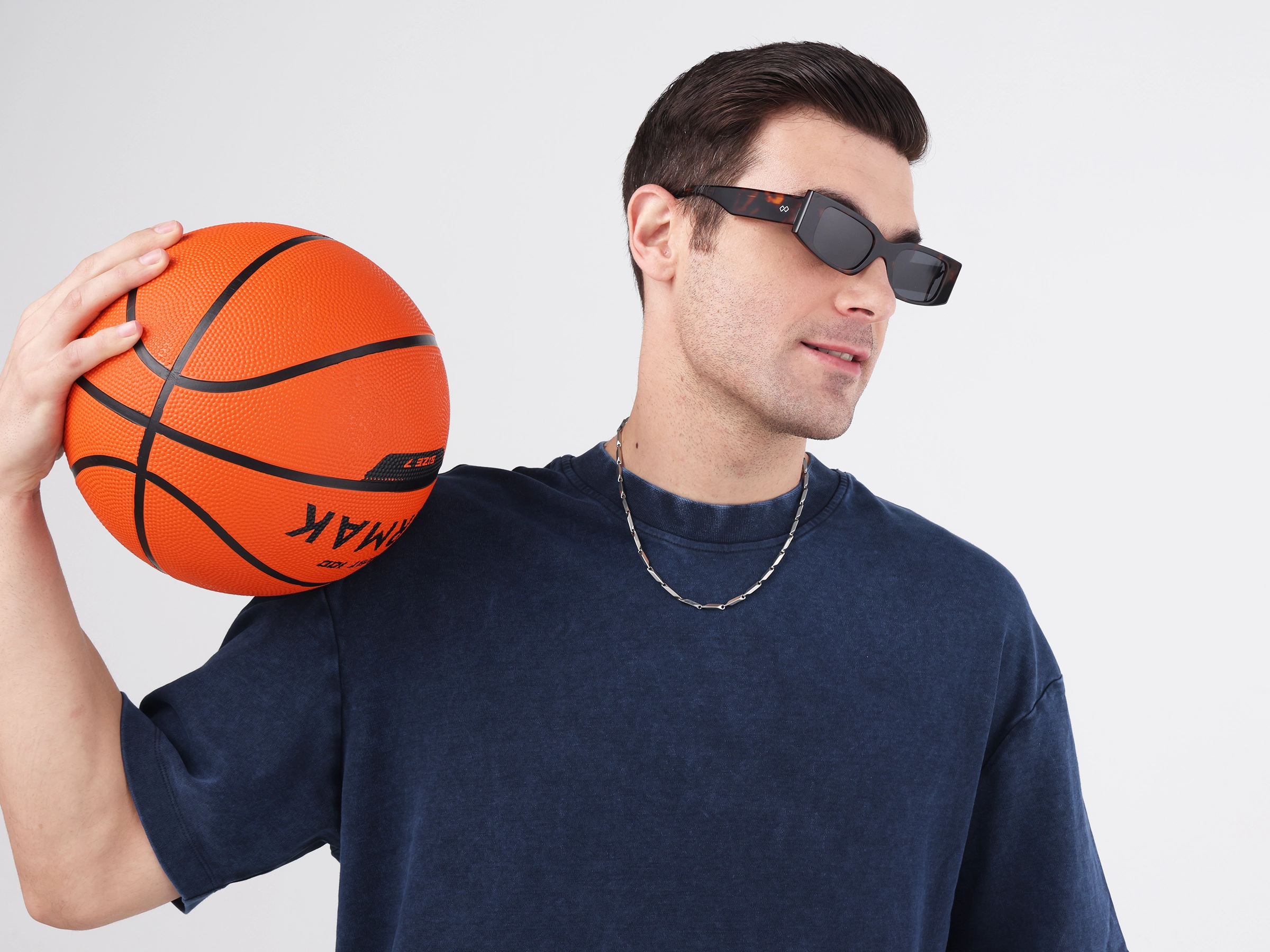 Rectangle Frame With Dark Grey Tint Sunglasses-42