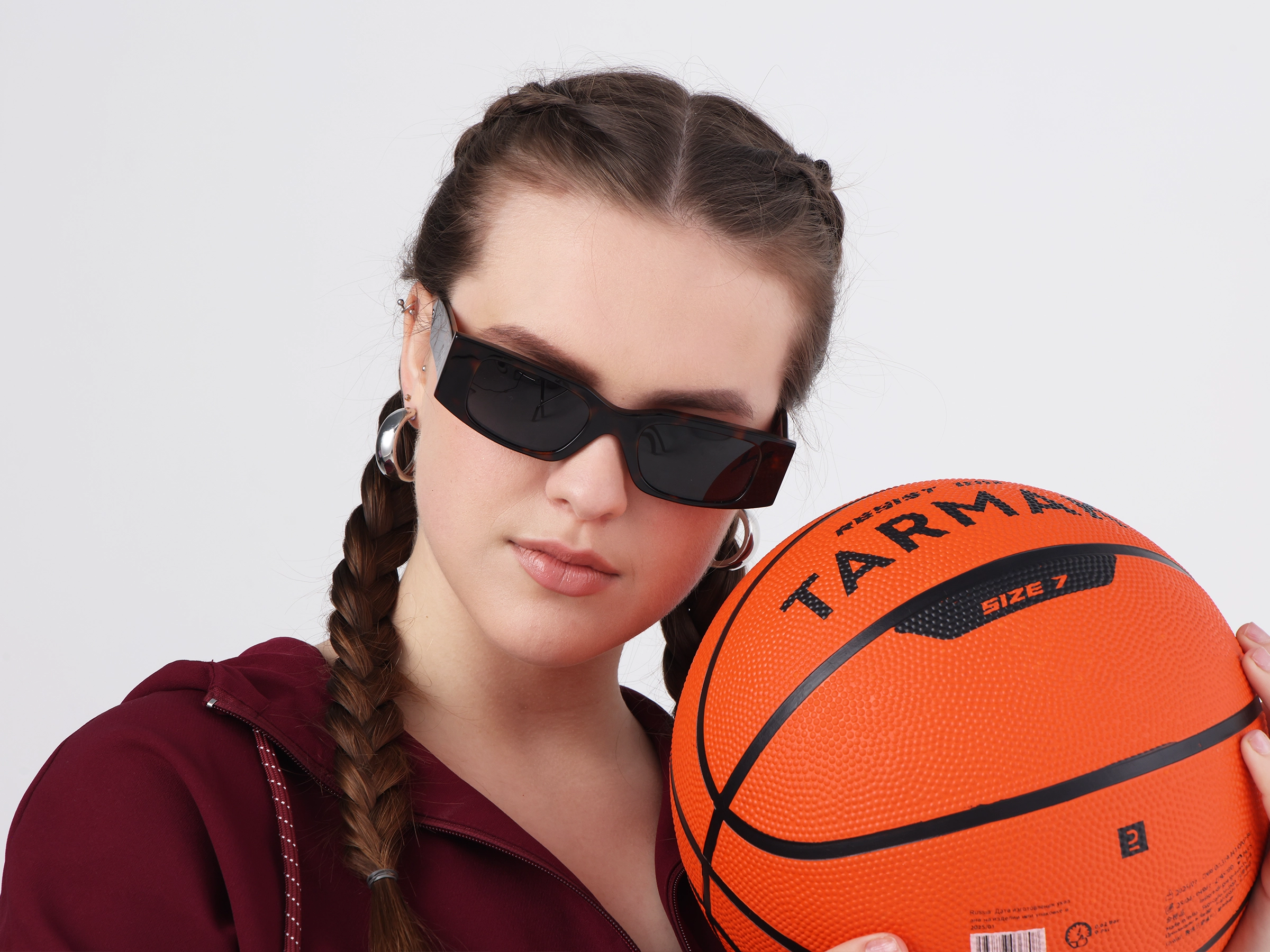 Rectangle Frame With Dark Grey Tint Sunglasses-51