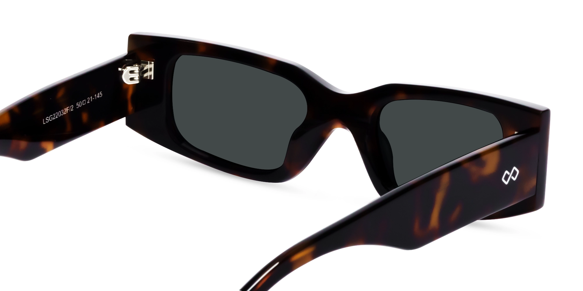 Rectangle Frame With Dark Grey Tint Sunglasses-5