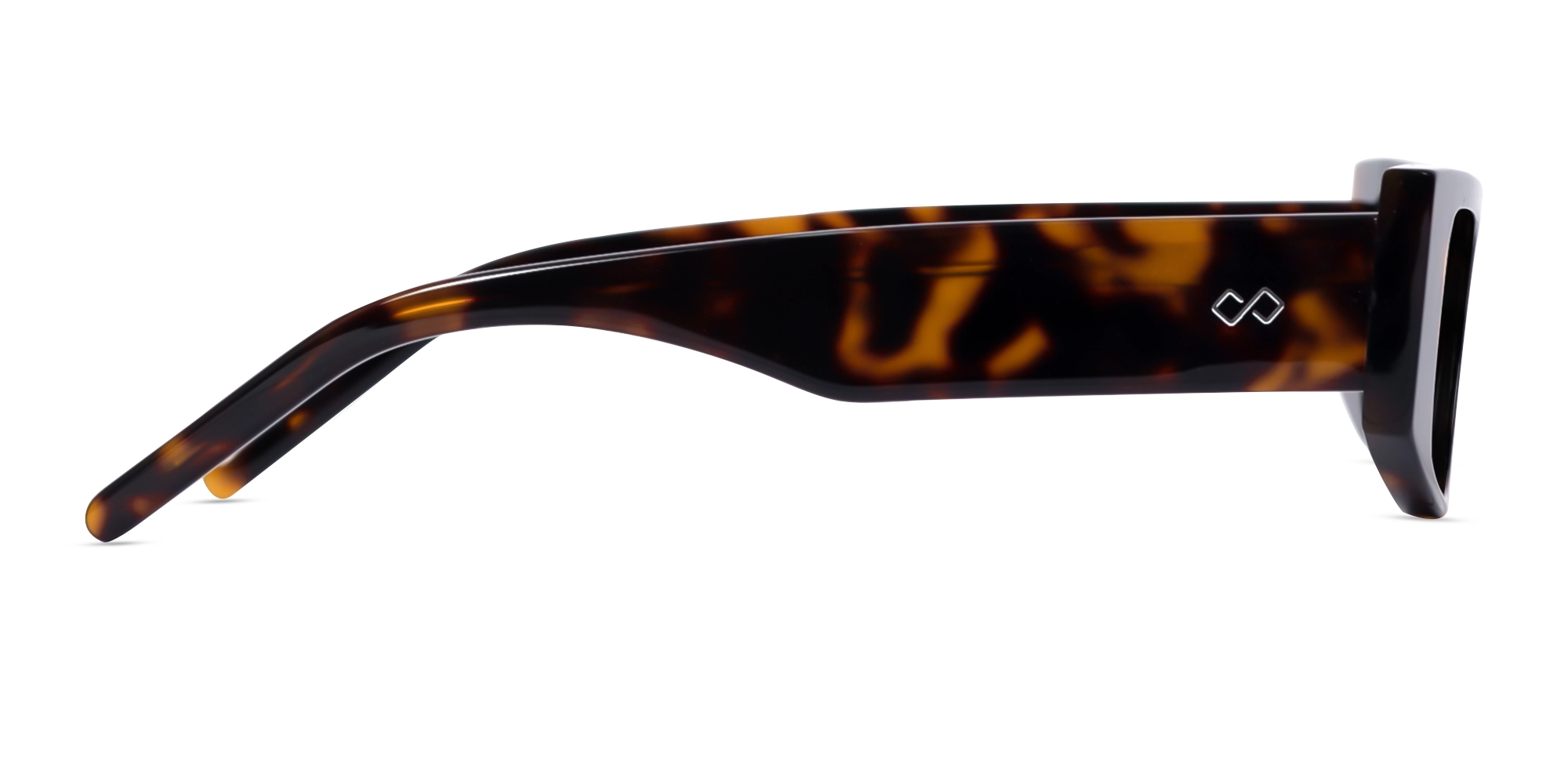 Dark Tortoise Rectangle Full-Rim Glasses-4