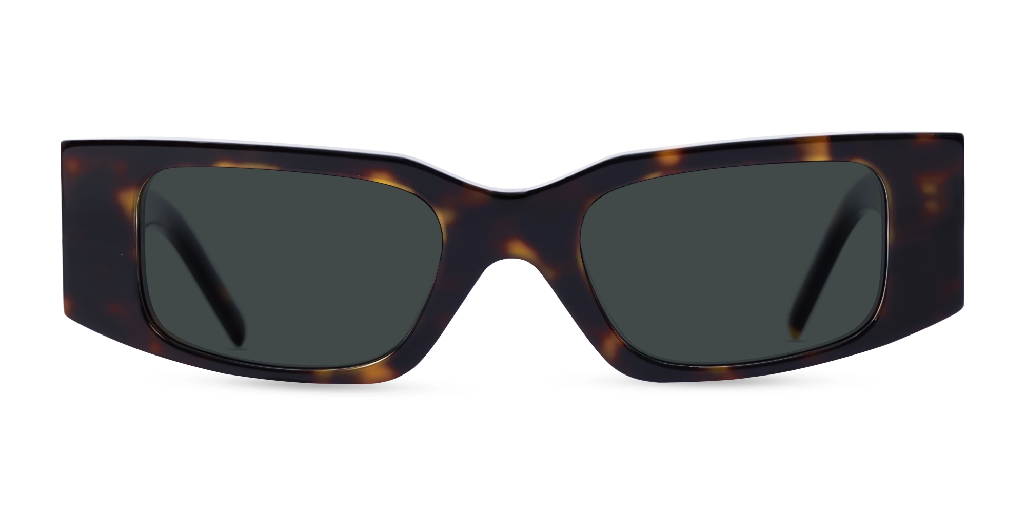 Rectangle Frame With Dark Grey Tint Sunglasses-1