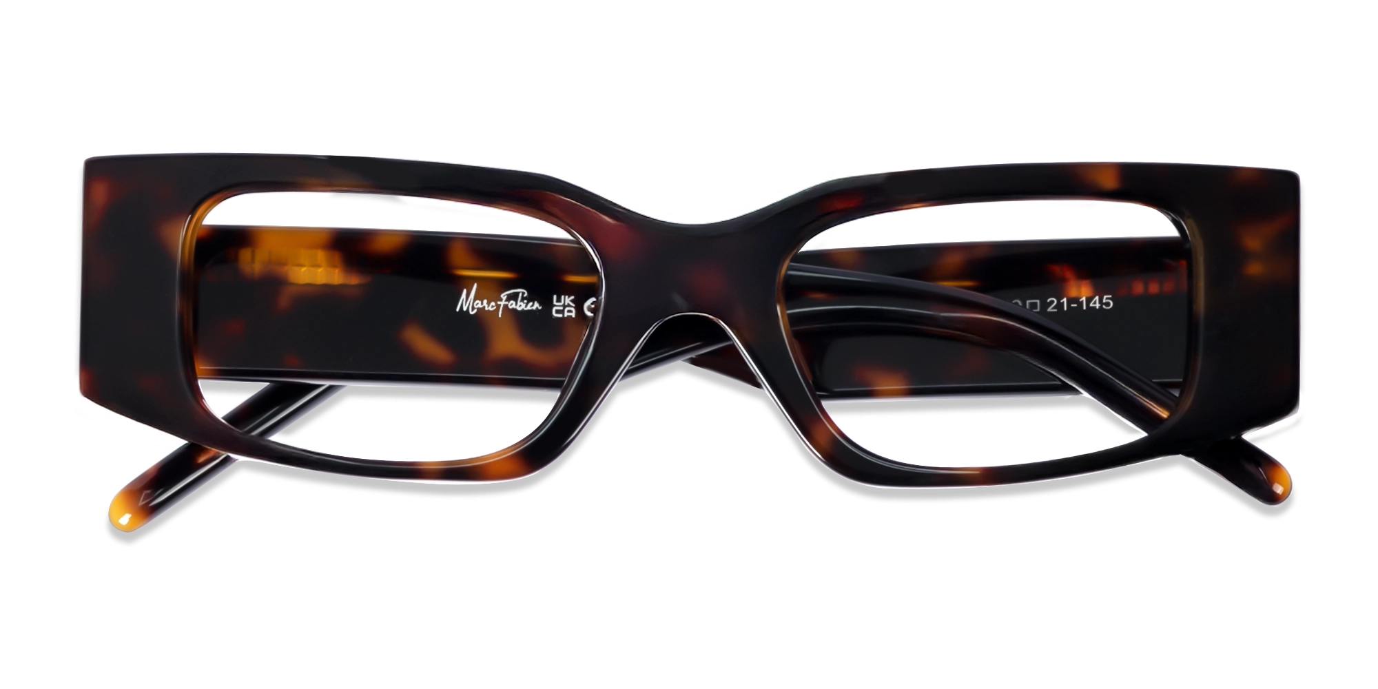 Dark Tortoise Rectangle Full-Rim Glasses-6