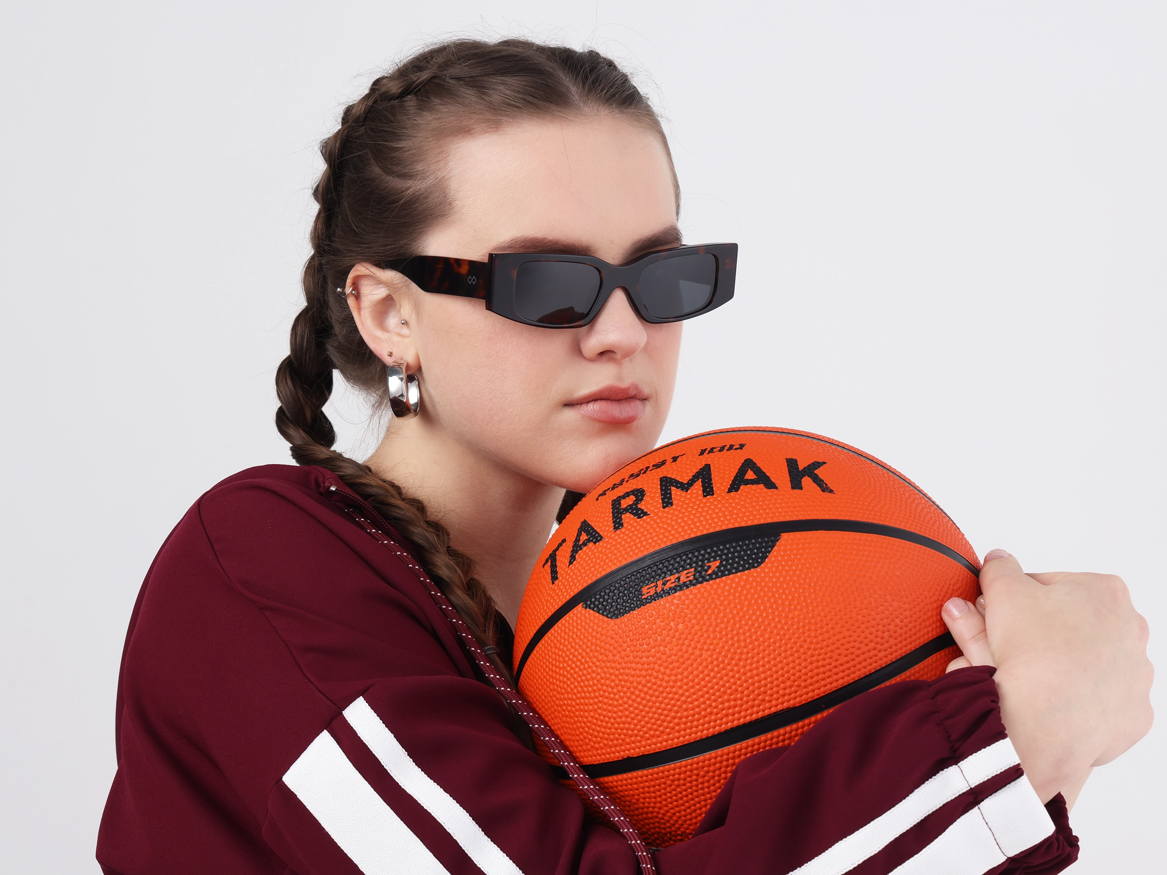 Rectangle Frame With Dark Grey Tint Sunglasses-52