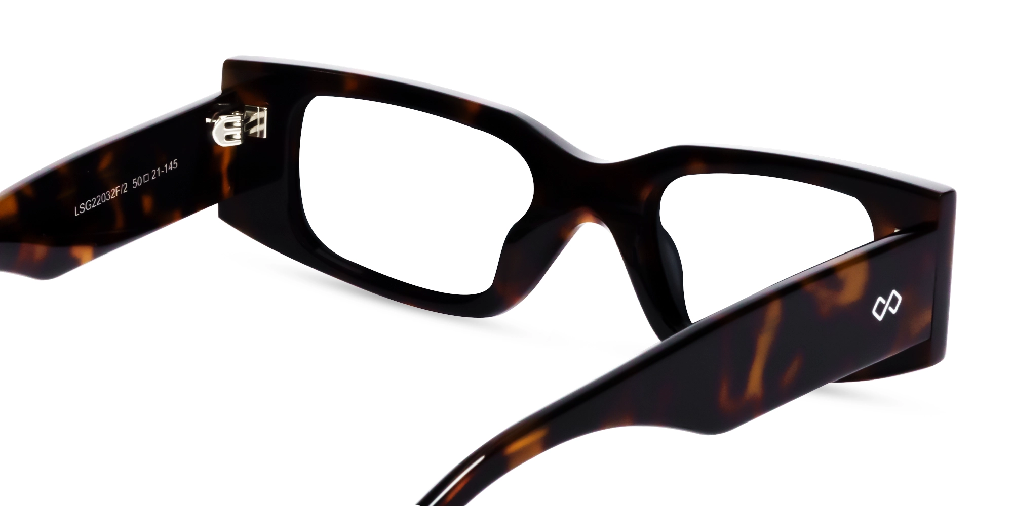 Dark Tortoise Rectangle Full-Rim Glasses-5