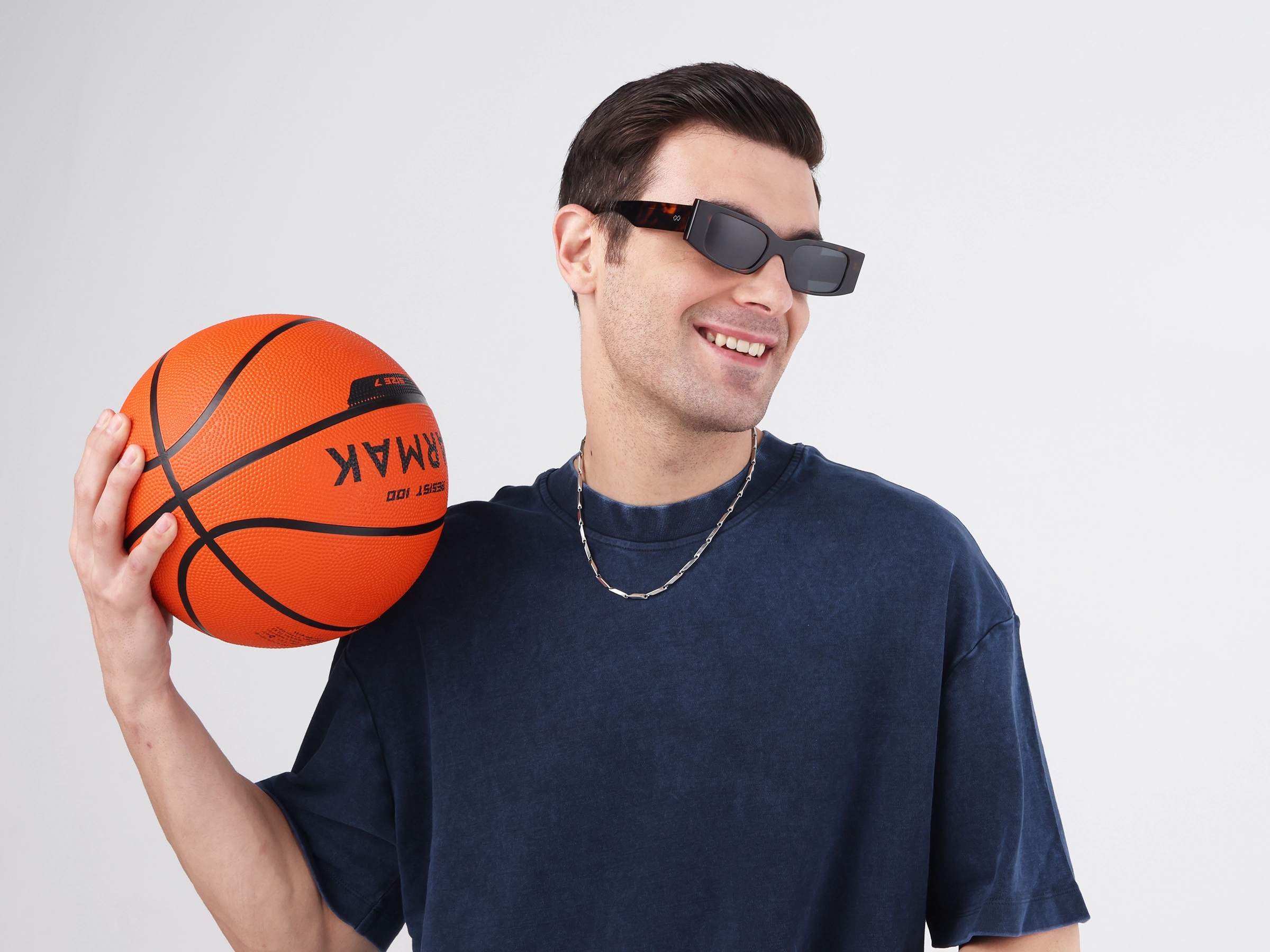 Rectangle Frame With Dark Grey Tint Sunglasses-41