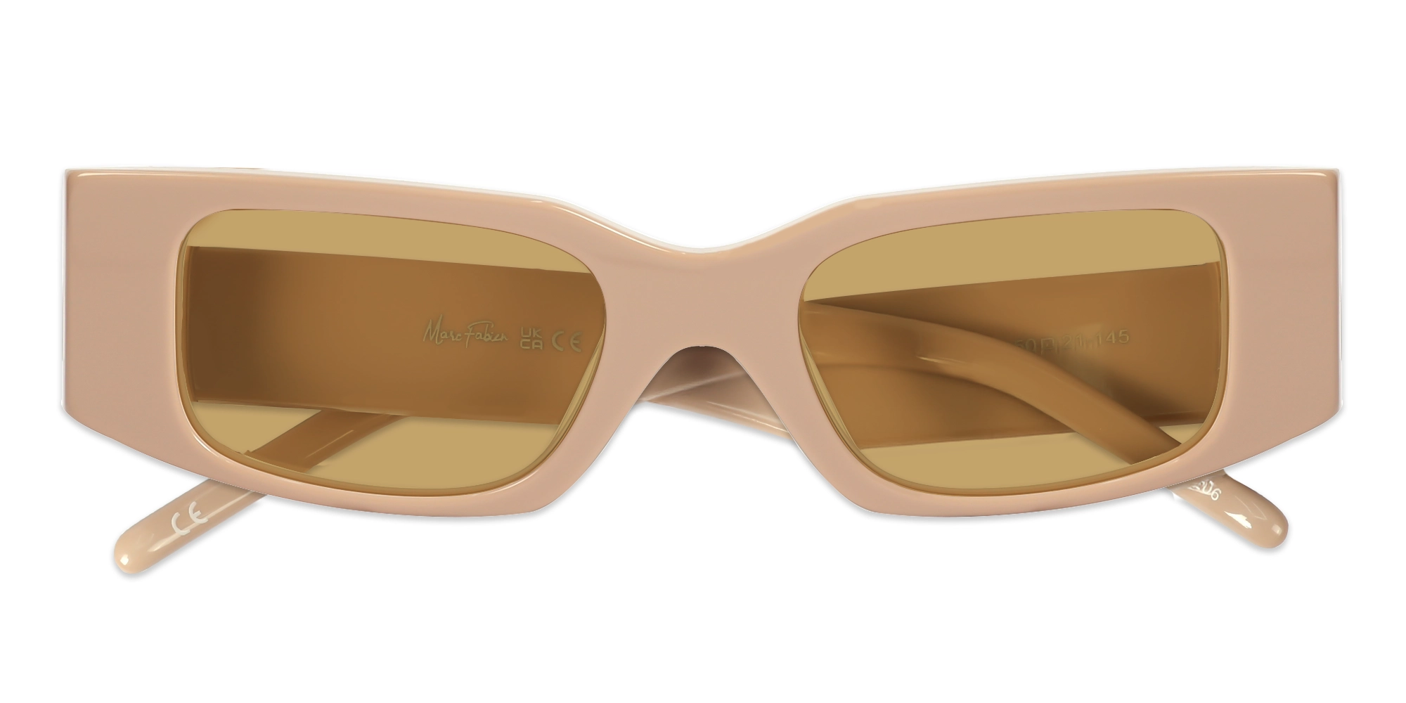 Rectangle Full-Rim Brown Tint Sunglasses-6