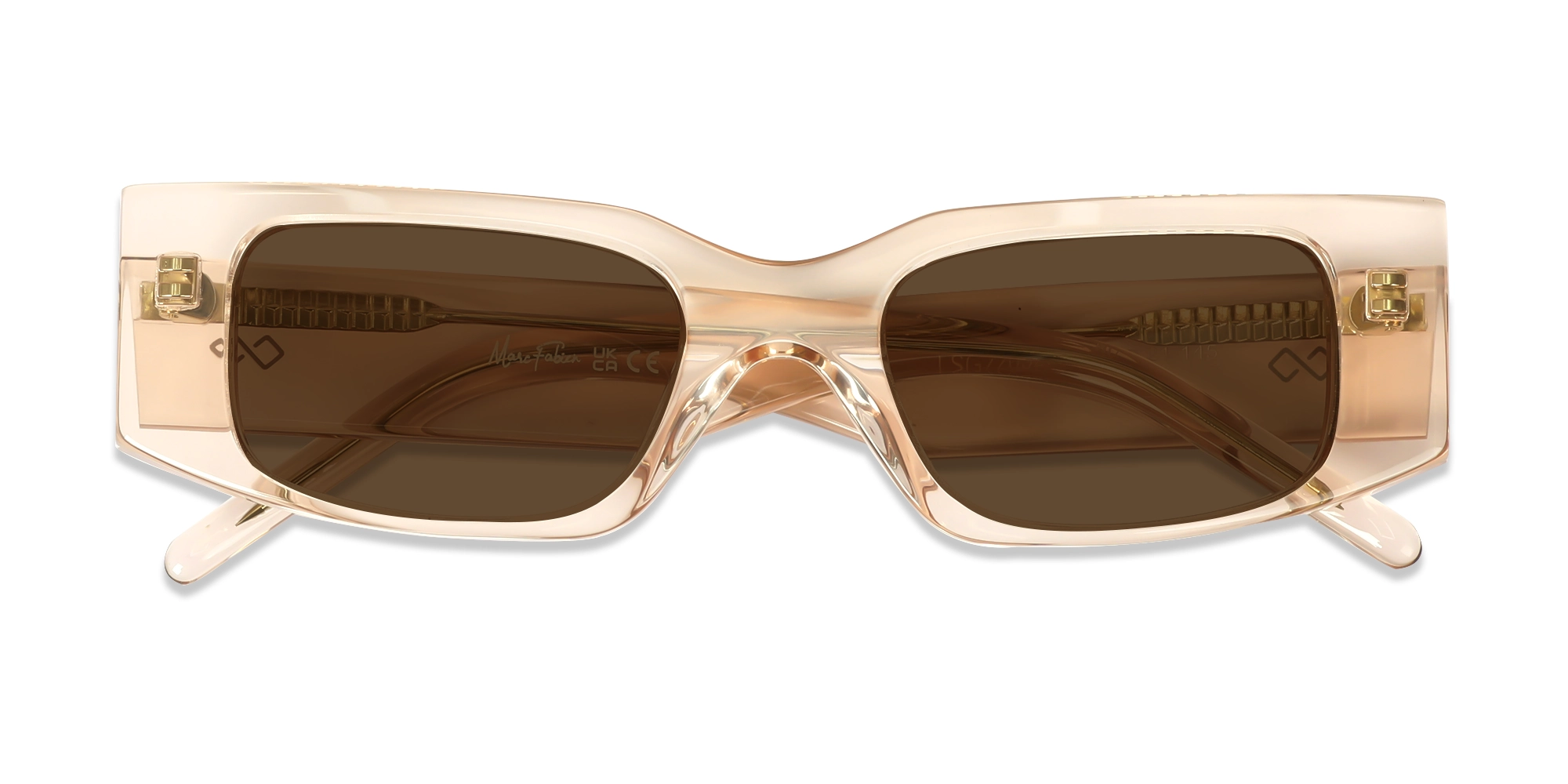 Rectangle Acetate Full-Rim Brown Tint Sunglasses-6
