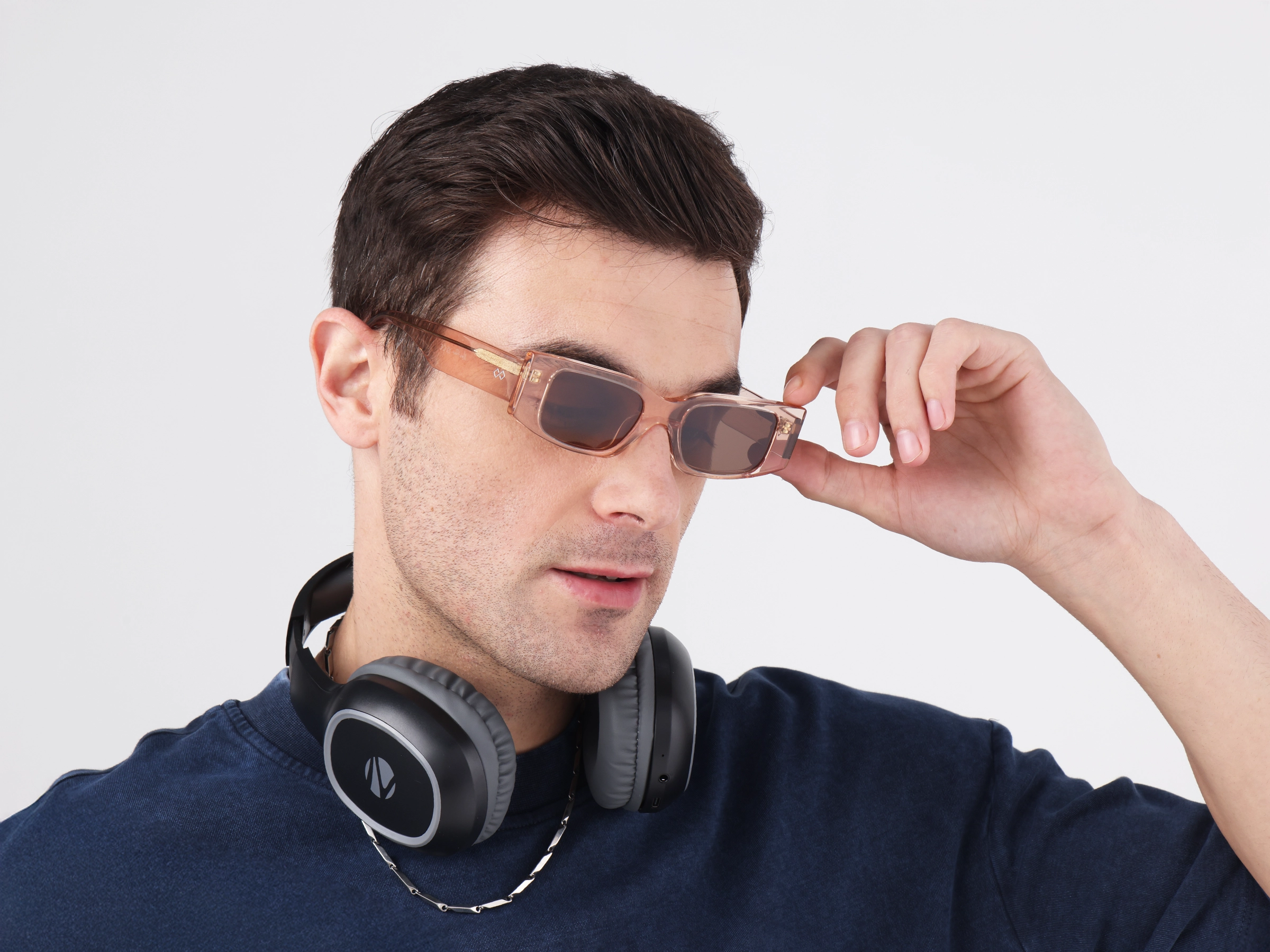 Rectangle Acetate Full-Rim Brown Tint Sunglasses-43