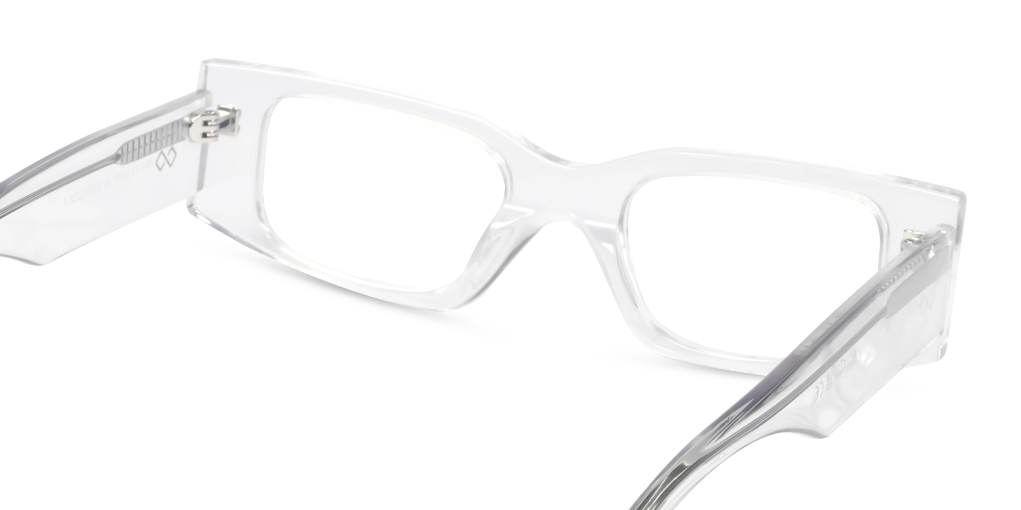 Crystal Clear Rectangle Full-Rim Glasses-5