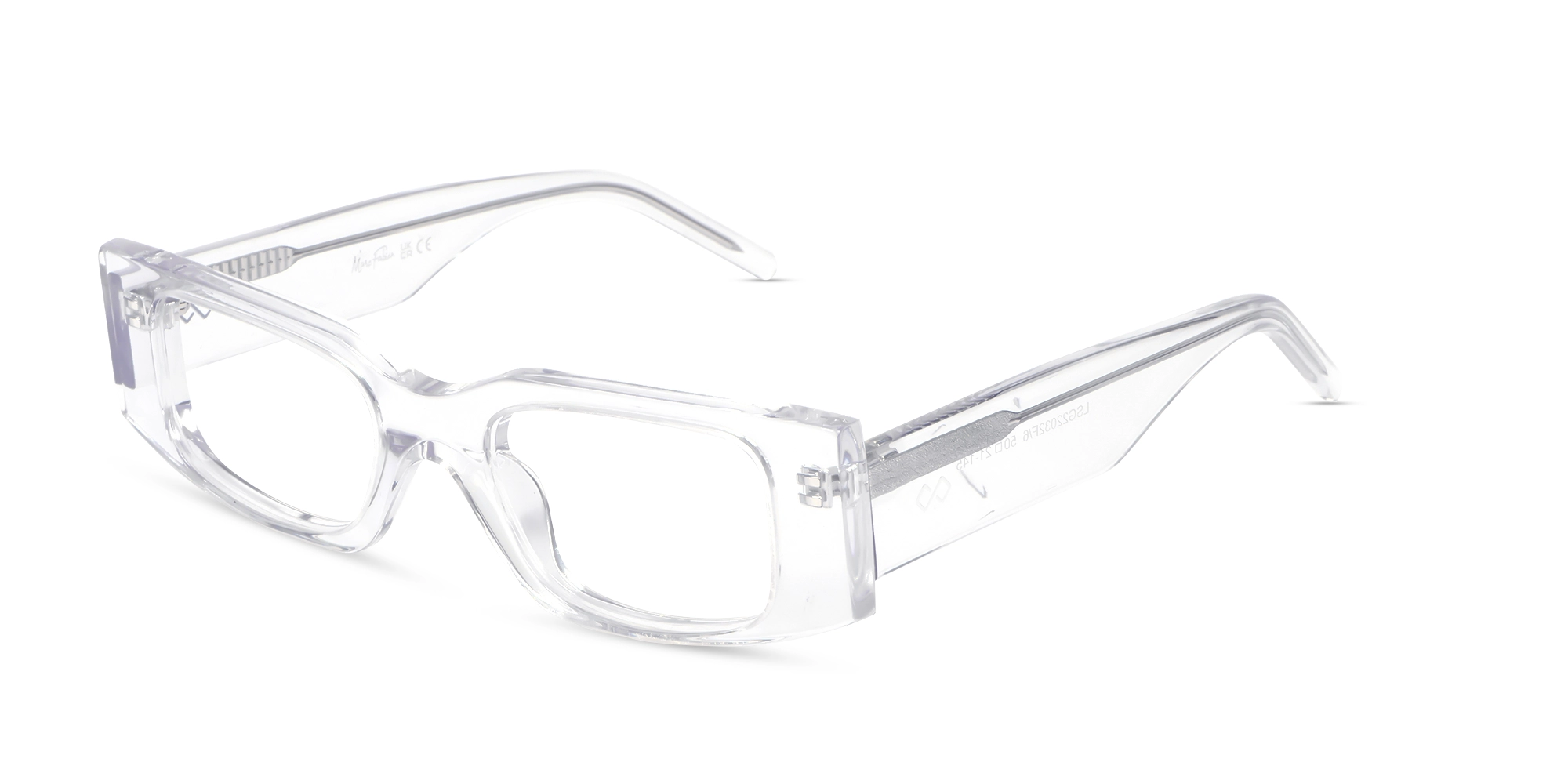 Crystal Clear Rectangle Full-Rim Glasses-3
