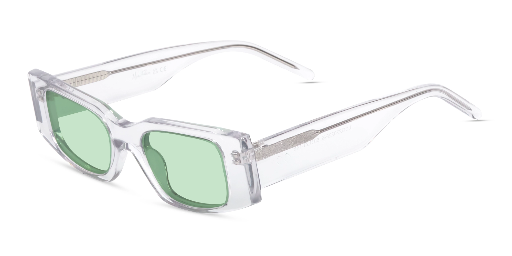 Clear Frame With Light Green Tint Sunglasses-3