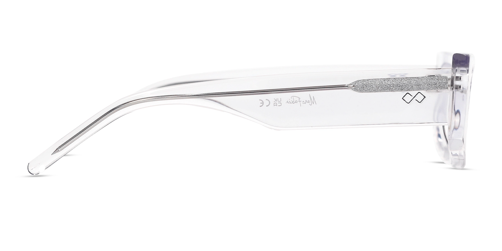 Crystal Clear Rectangle Full-Rim Glasses-4