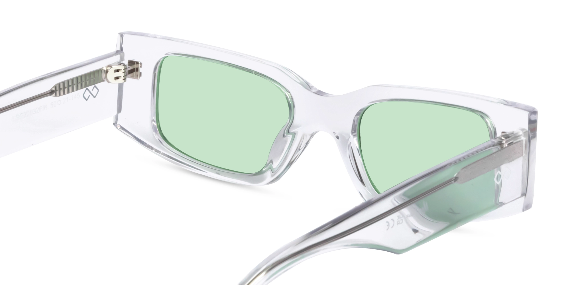 Clear Frame With Light Green Tint Sunglasses-5