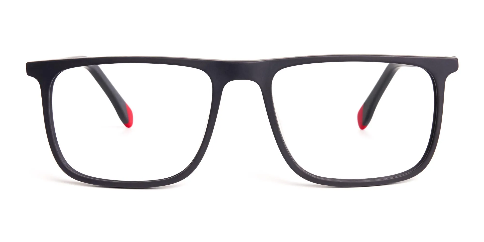 A97024F/2 - Dark & Matte Grey Glasses Frames in Rectangular Shape