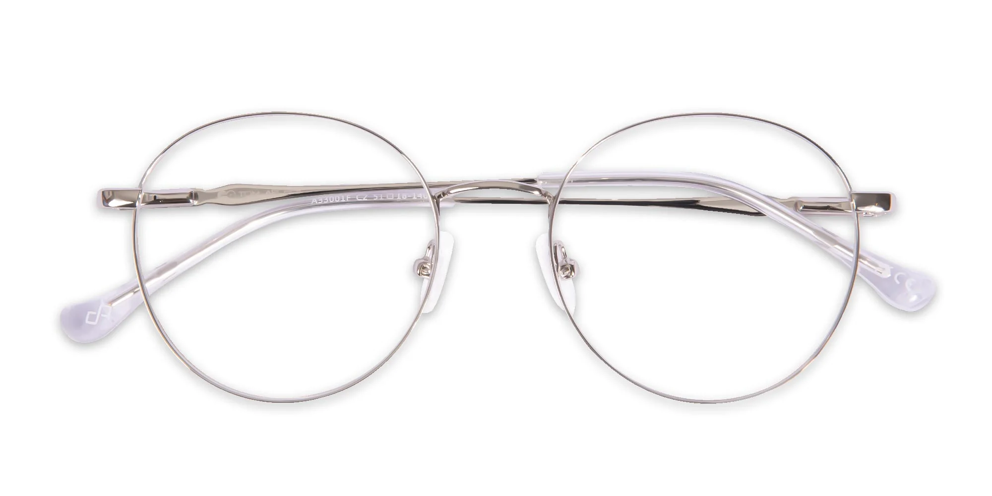 Silver Round Frame Glasses-6