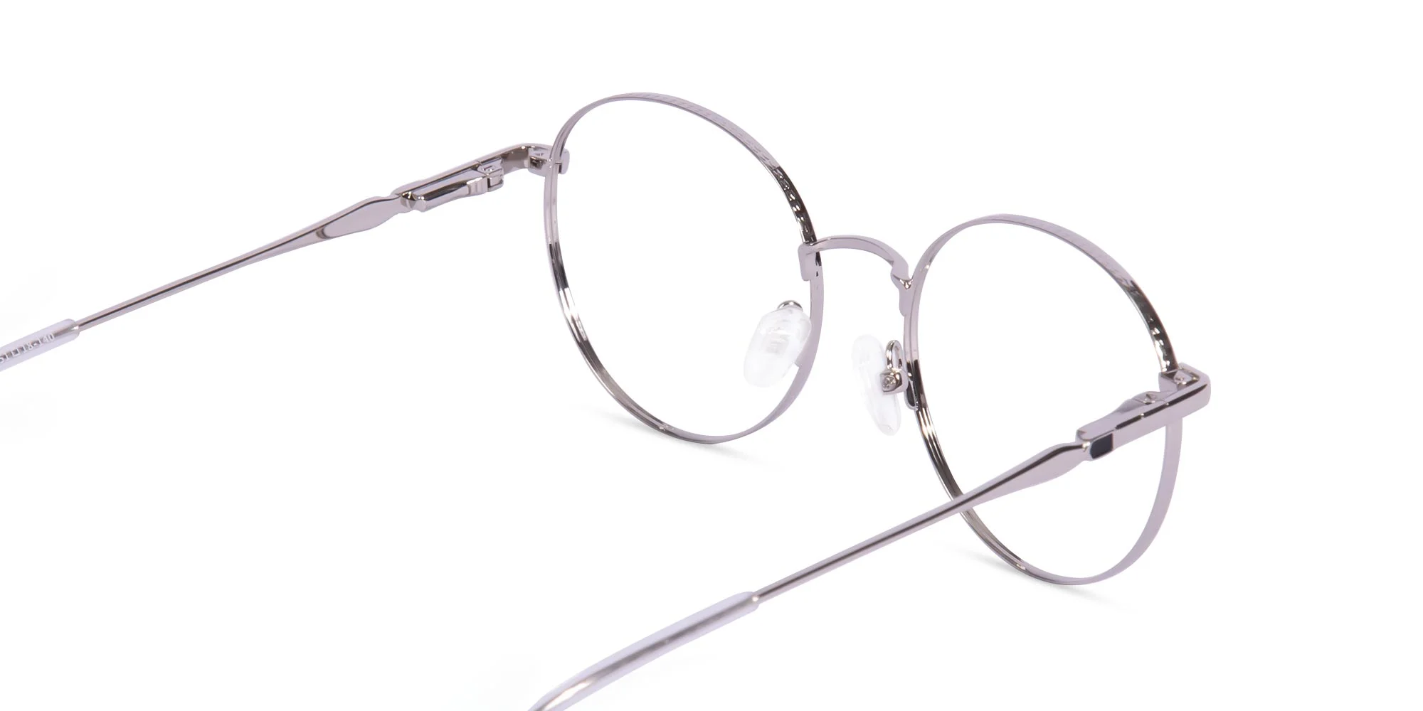 Silver Round Frame Glasses-5