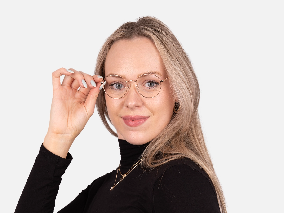 Gold Wire Frame Glasses-51