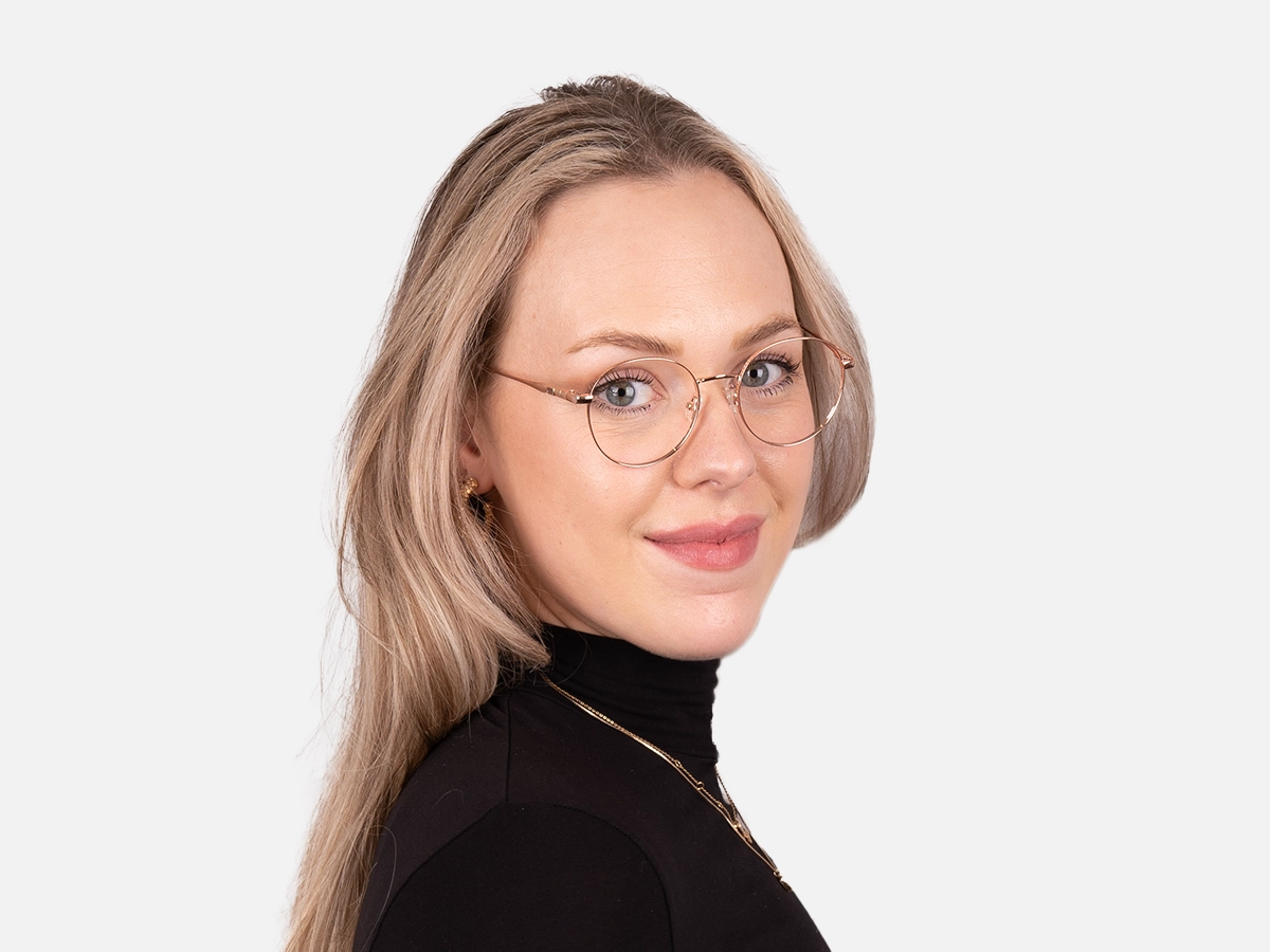 Gold Wire Frame Glasses-55