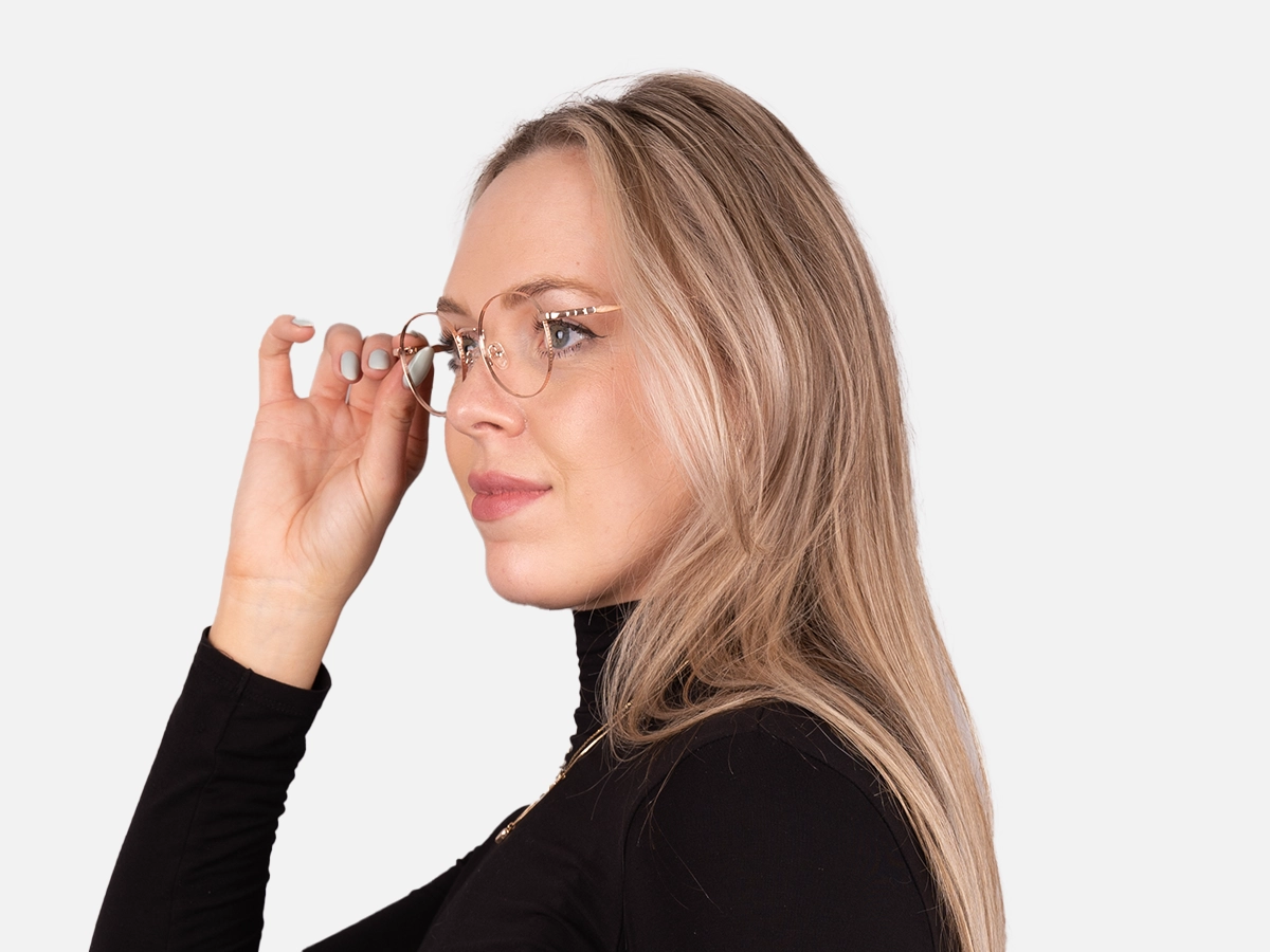 Gold Wire Frame Glasses-54